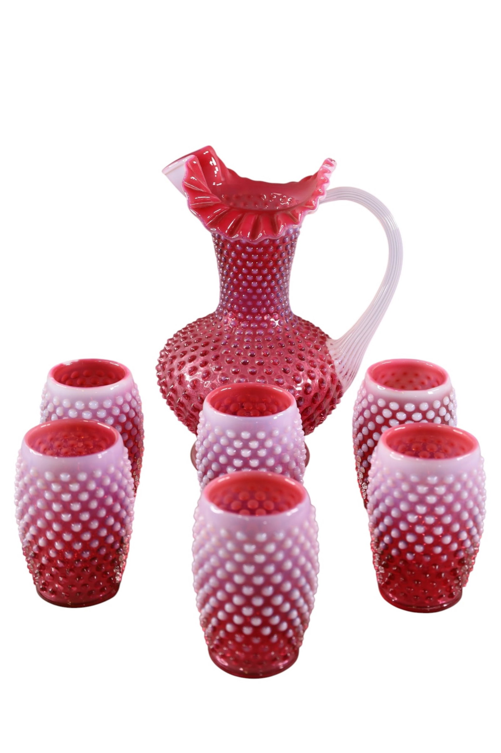 FENTON GLASS DRINK SET (1 of 3)