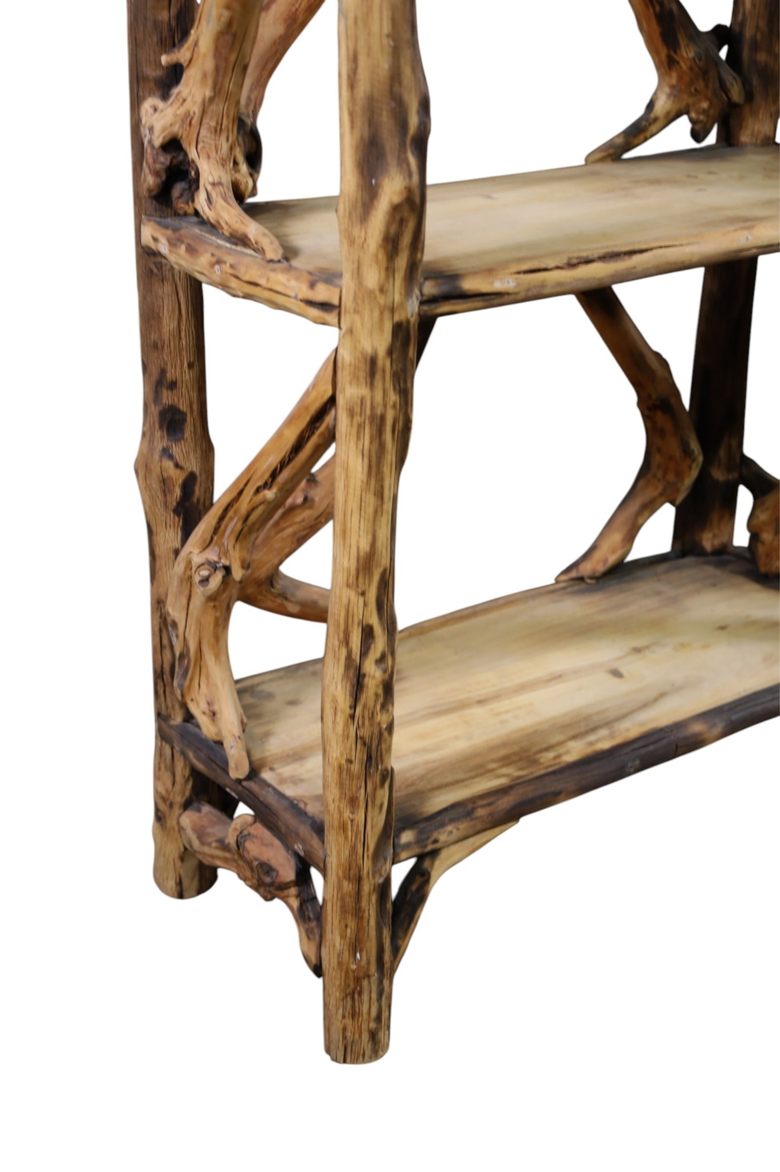 2 RUSTIC BOOK SHELVES - 2