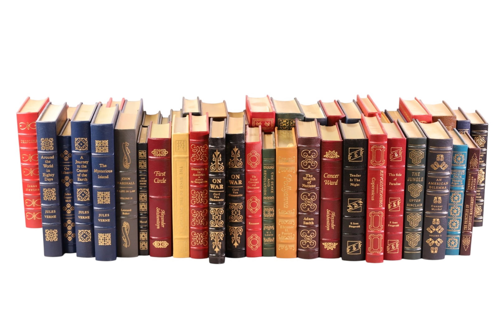 EASTON PRESS LEATHER BOUND BOOKS: 48 COLLECTORS EDITION BOOKS, ASSORTED TITLES.