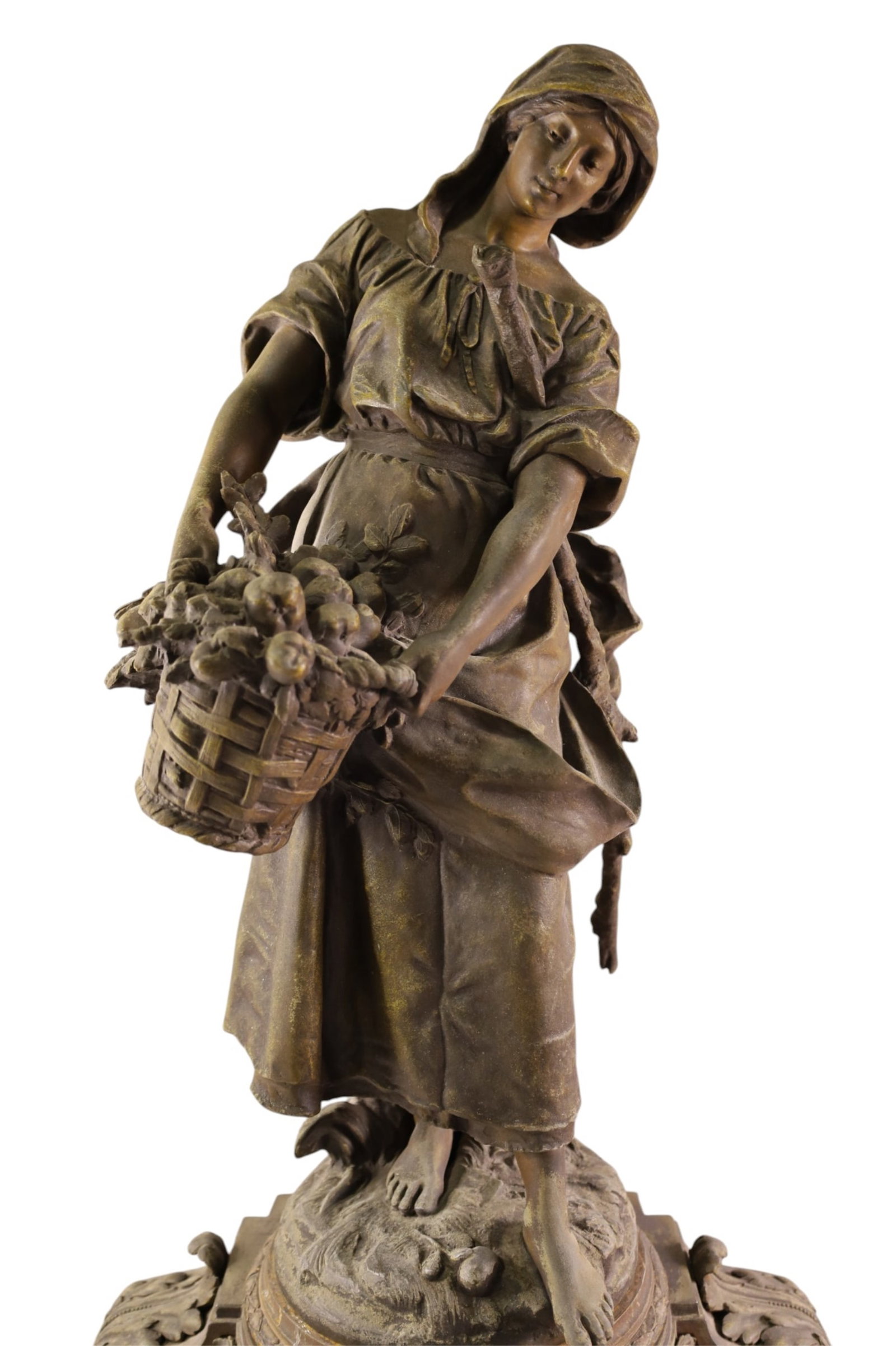 LARGE VICTORIAN FIGURAL MANTLE CLOCK - 3