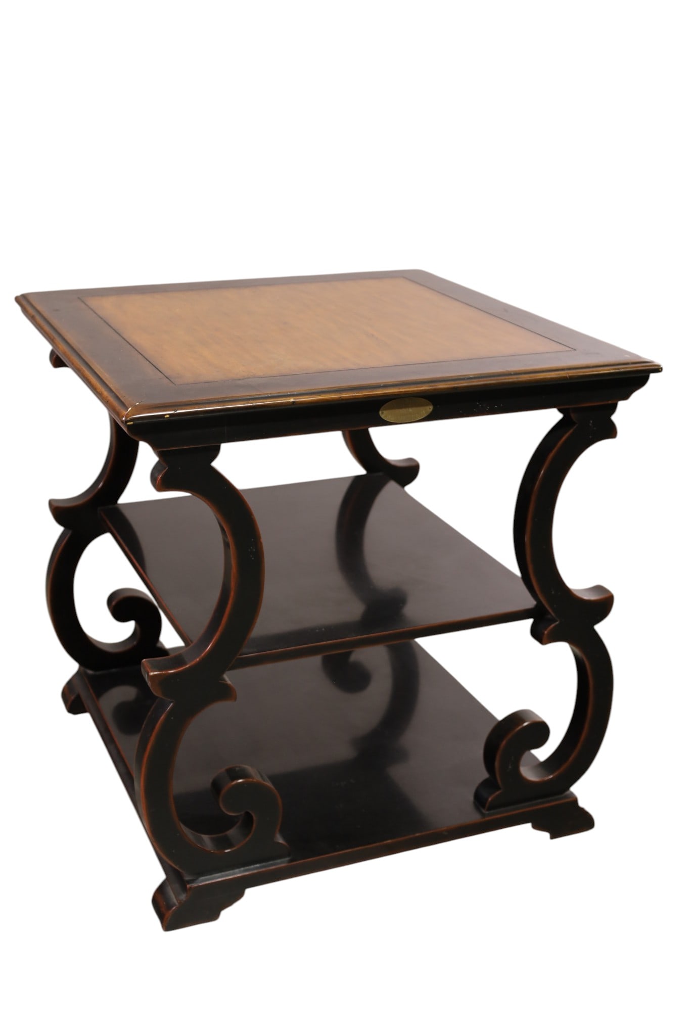 MADELEINE LAMP TABLE: CONTEMPORARY MADELEINE TIERED LAMP TABLE. 28" W x 28" D x 28" H. THIS ITEM EXCEEDS SIZE LIMITATIONS FOR IN HOUSE SHIPPING, MUST BE PICKED UP IN HOUSE OR SHIPPED VIA 3rd PARTY GROUND SHIPPER.