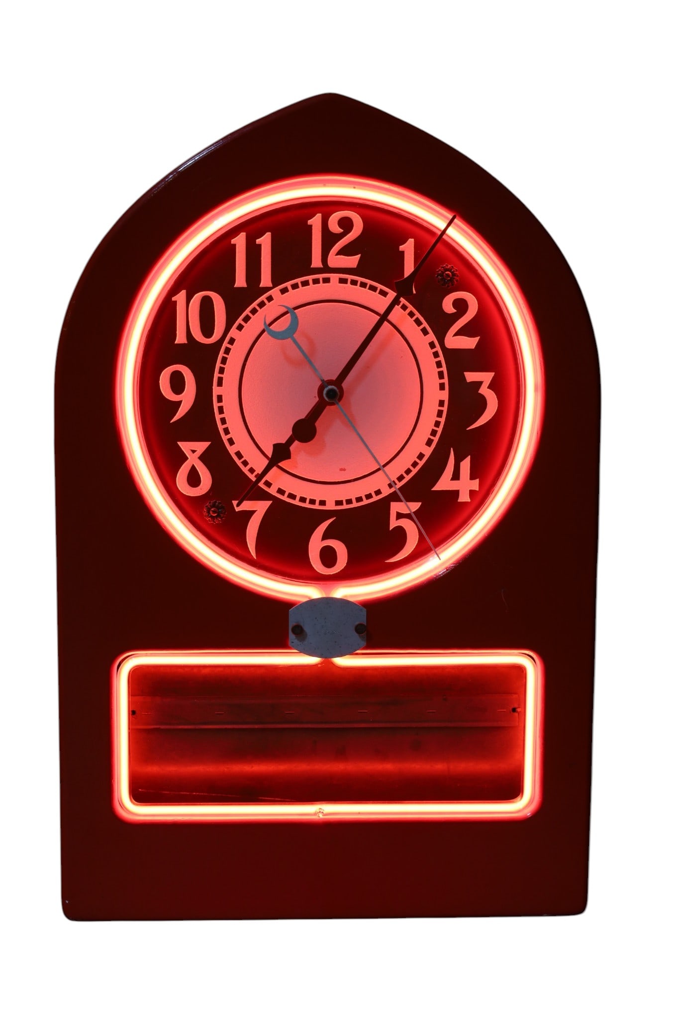 VINTAGE TELECHRON NEON ADVERTISING CLOCK (1 of 5)