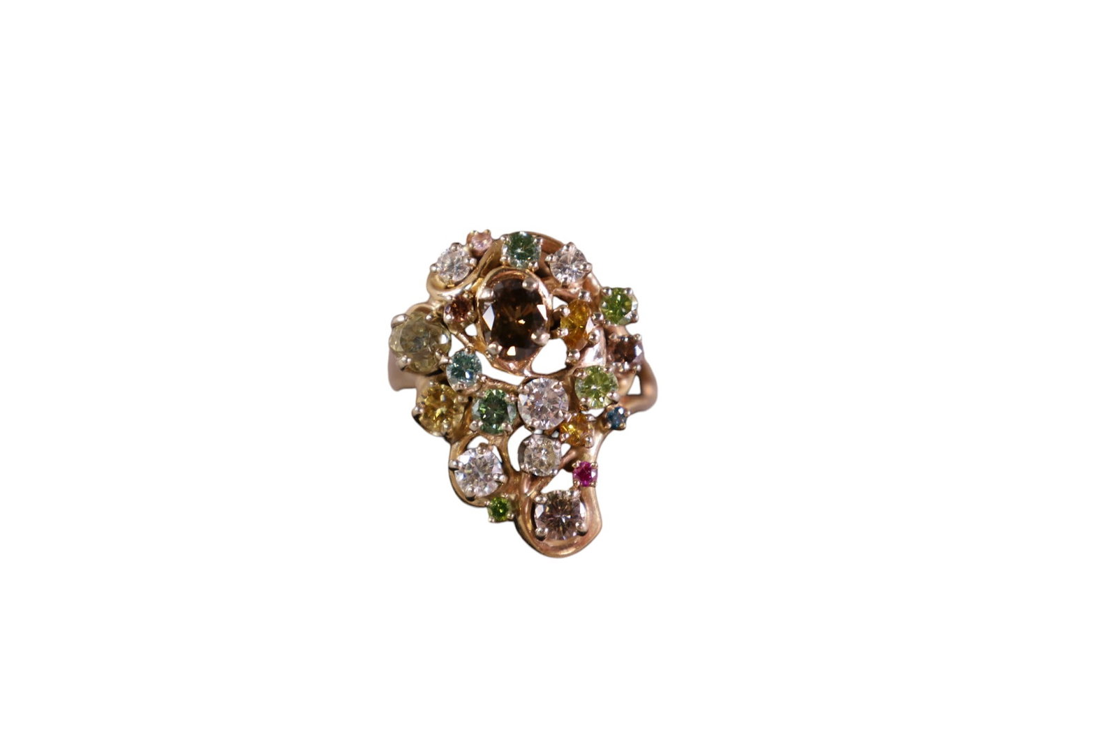 14K GOLD COCKTAIL RING - 2