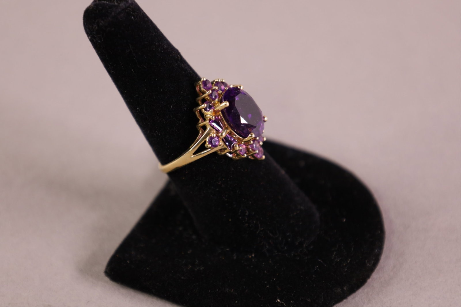 14K GOLD, AMETHYST RING - 2