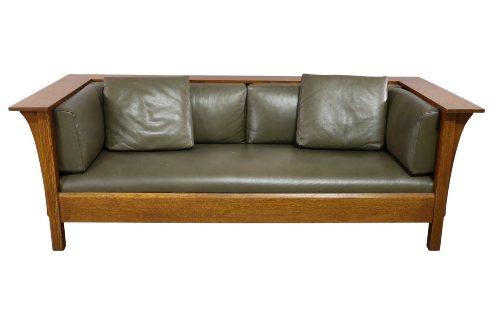 STICKLEY MISSION OAK PRAIRIE SETTLE (1 of 4)