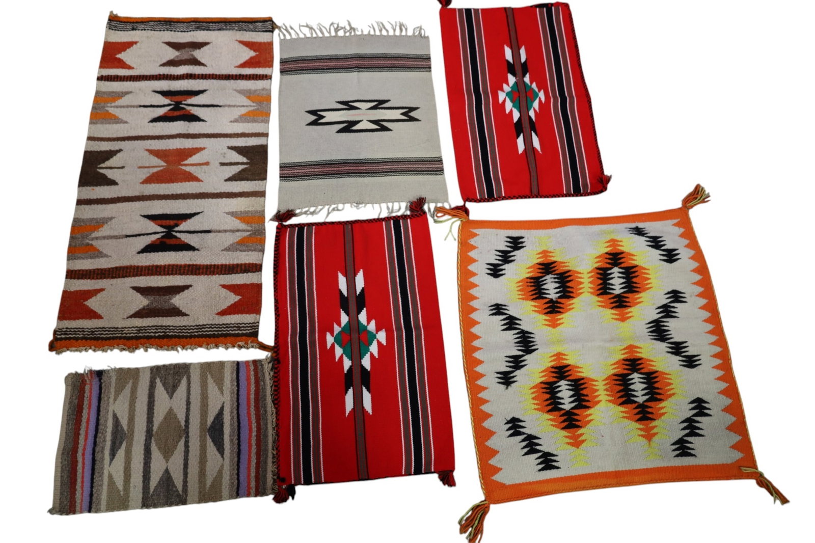 GROUPING OF TEXTILES: MEXICAN AND NATIVE AMERICAN TEXTILES. 18" - 37" W
