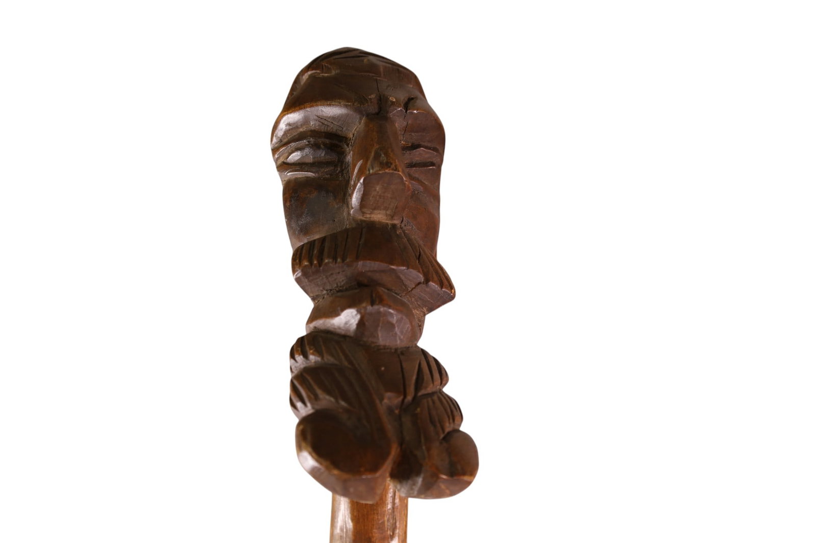 CARVED WALKING STICK - 2