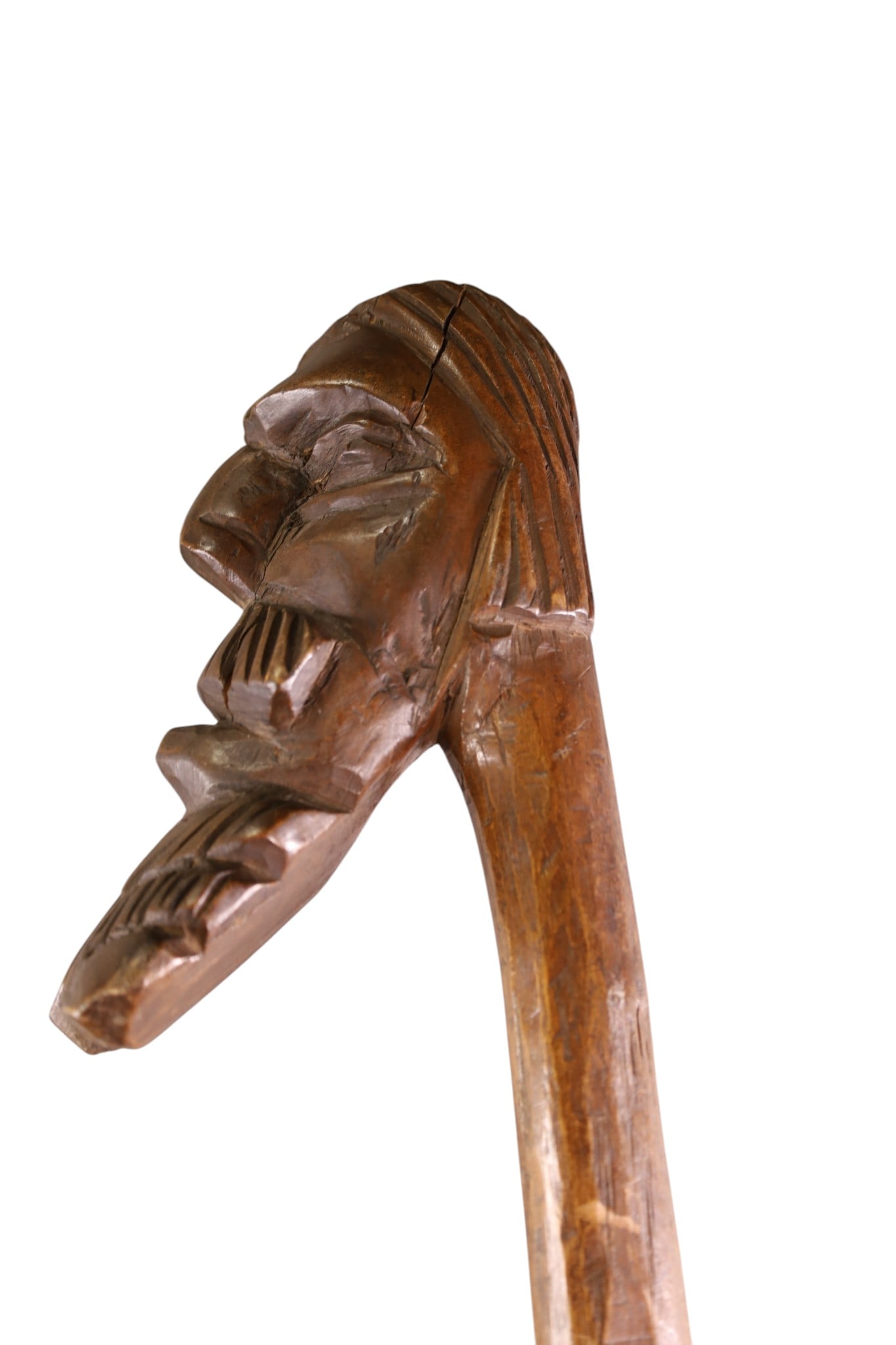CARVED WALKING STICK - 3