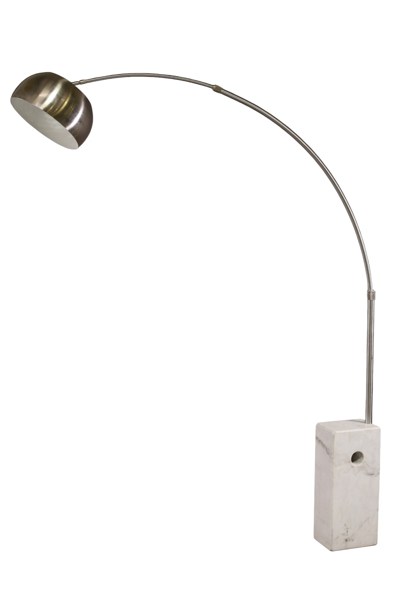 STEEL AND MARBLE FLOOR LAMP (1 of 5)