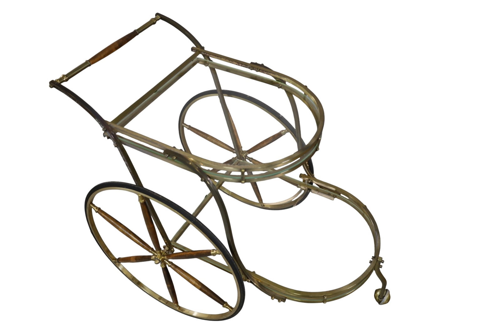 BRASS TEA CART - 3