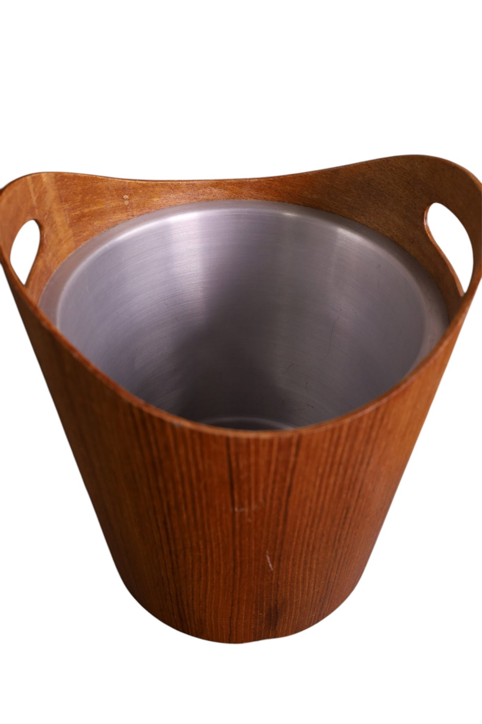 TEAK ICE BUCKET WITH GLASSES - 4