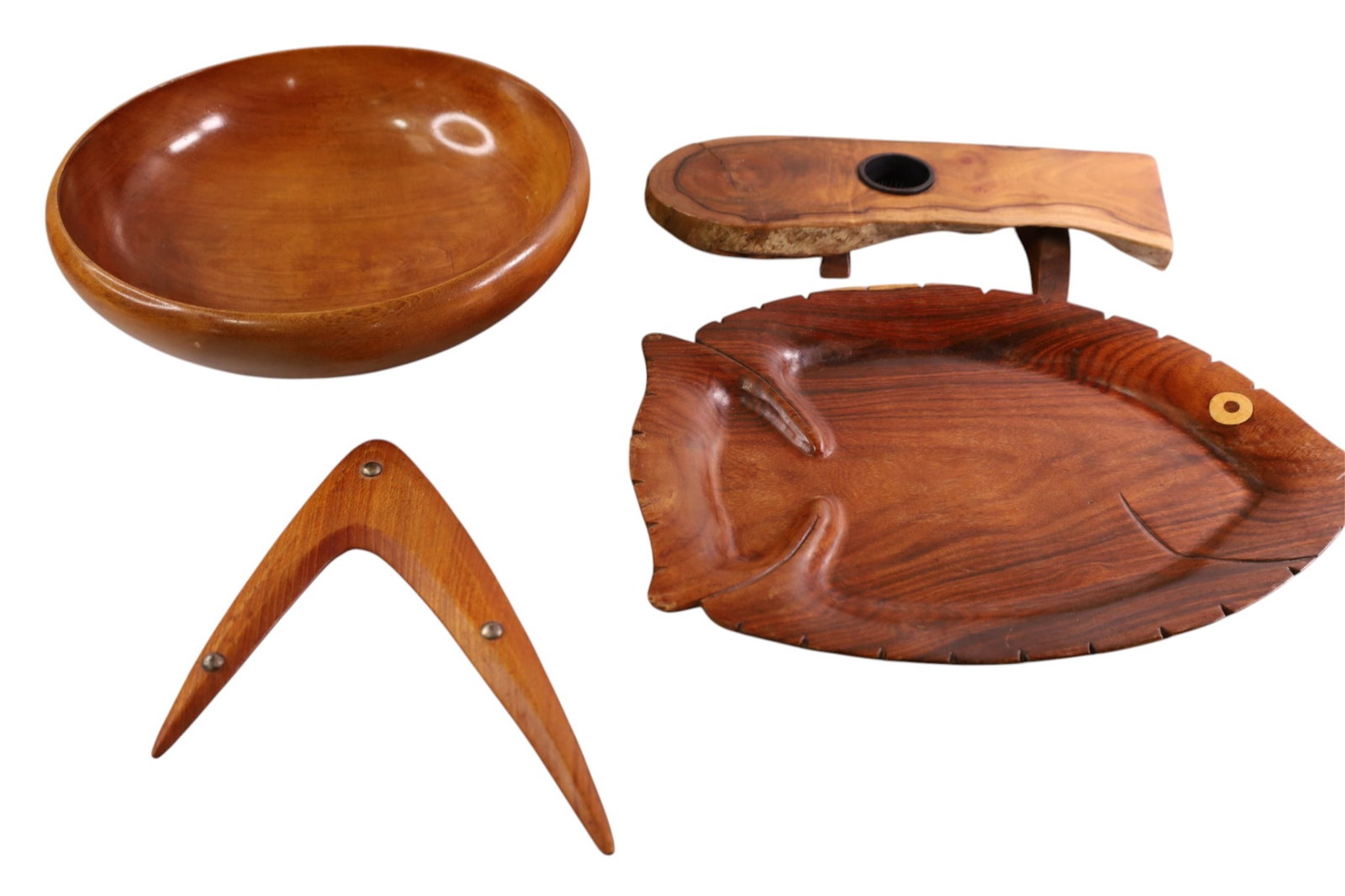 4 WOOD TABLE ITEMS (1 of 6)