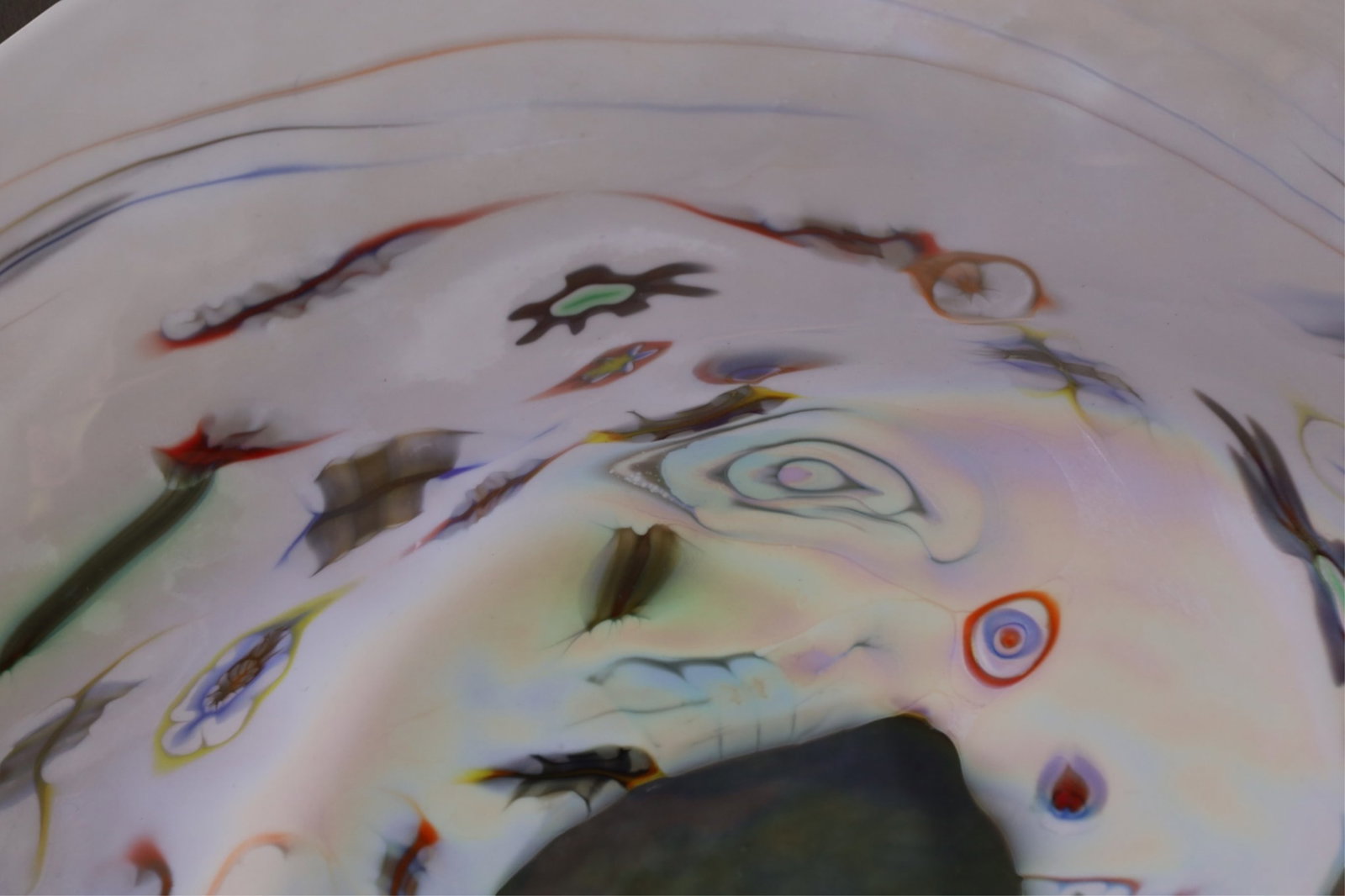 LARGE ART GLASS PLATTER - 2