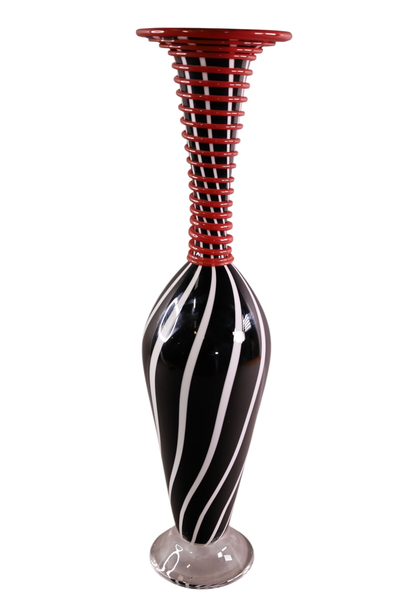 TALL ART GLASS VASE (1 of 3)