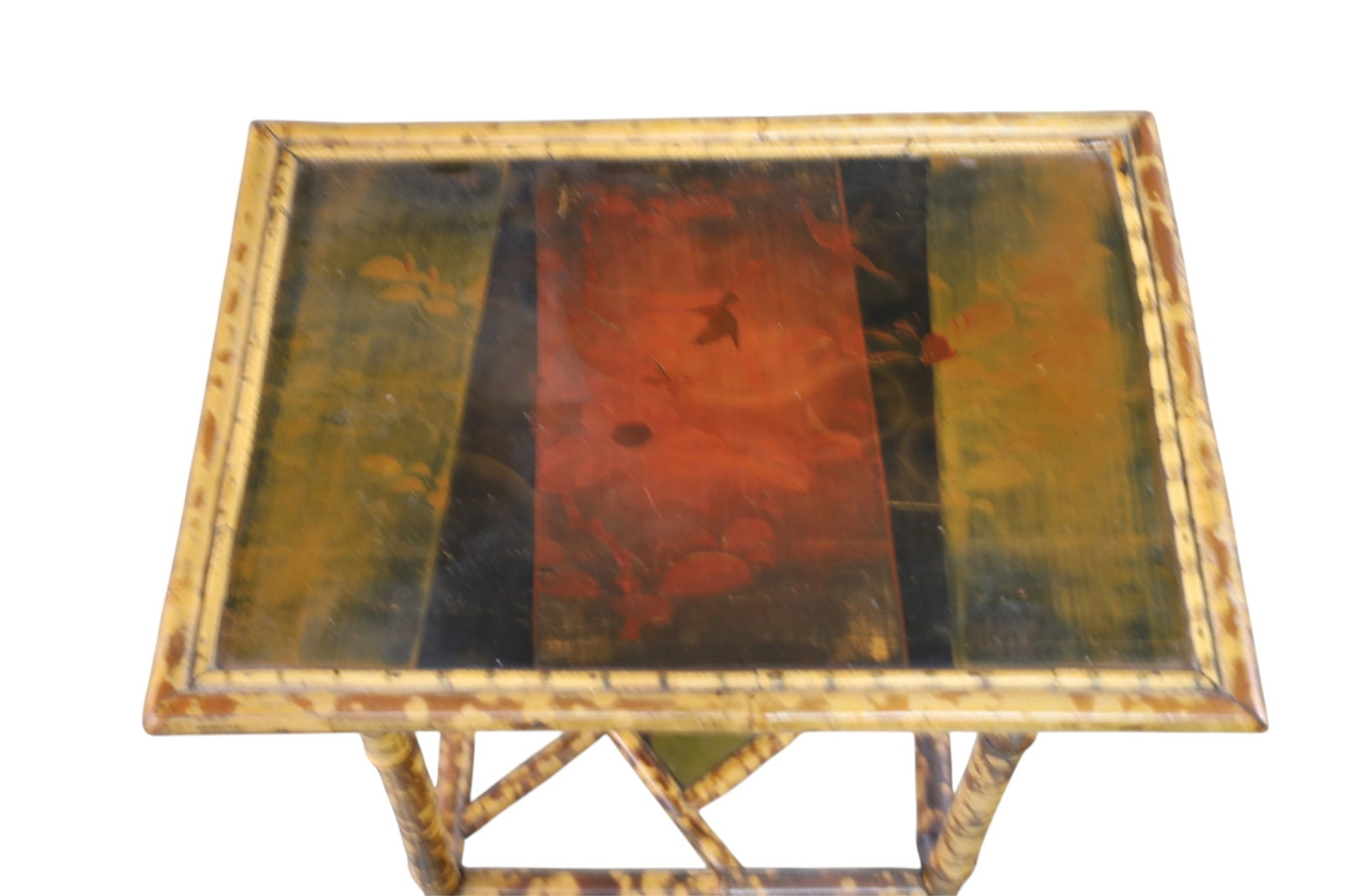 VICTORIAN RATTAN SIDE TABLE - 2