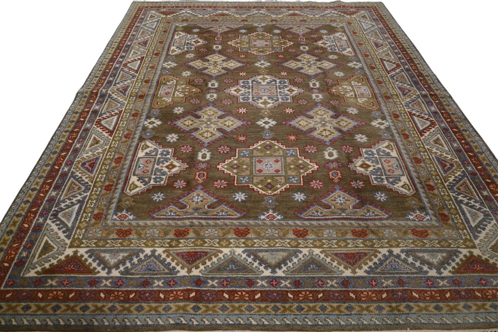 APPROX 9' 5" x 7' 10" HANDMADE WOOL RUG (1 of 4)