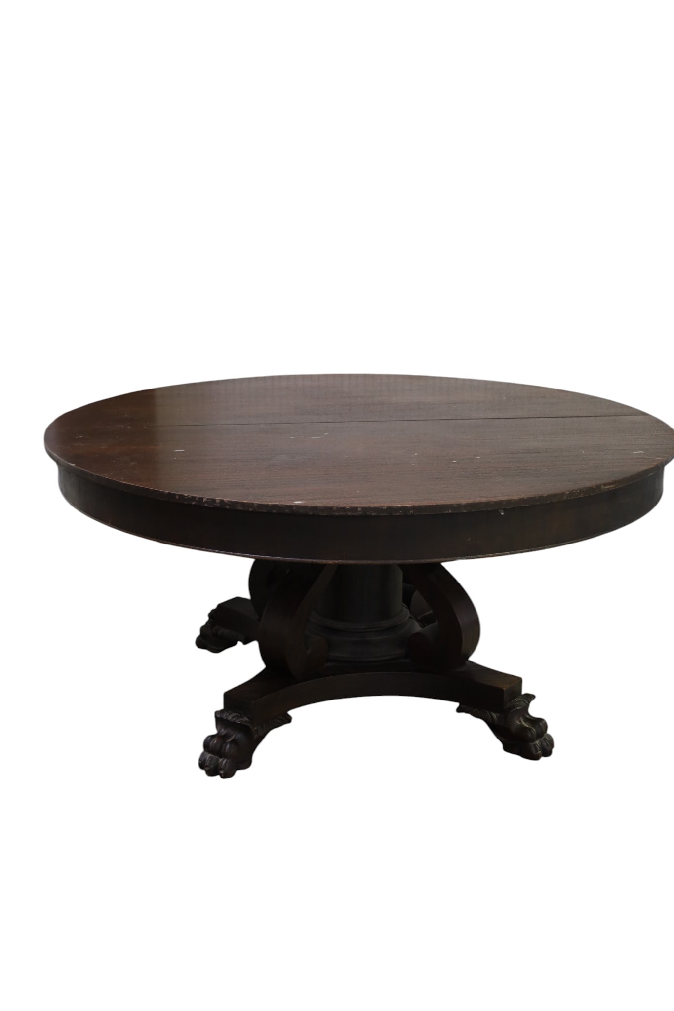 MAHOGANY CLAW FOOT DINING TABLE (1 of 3)
