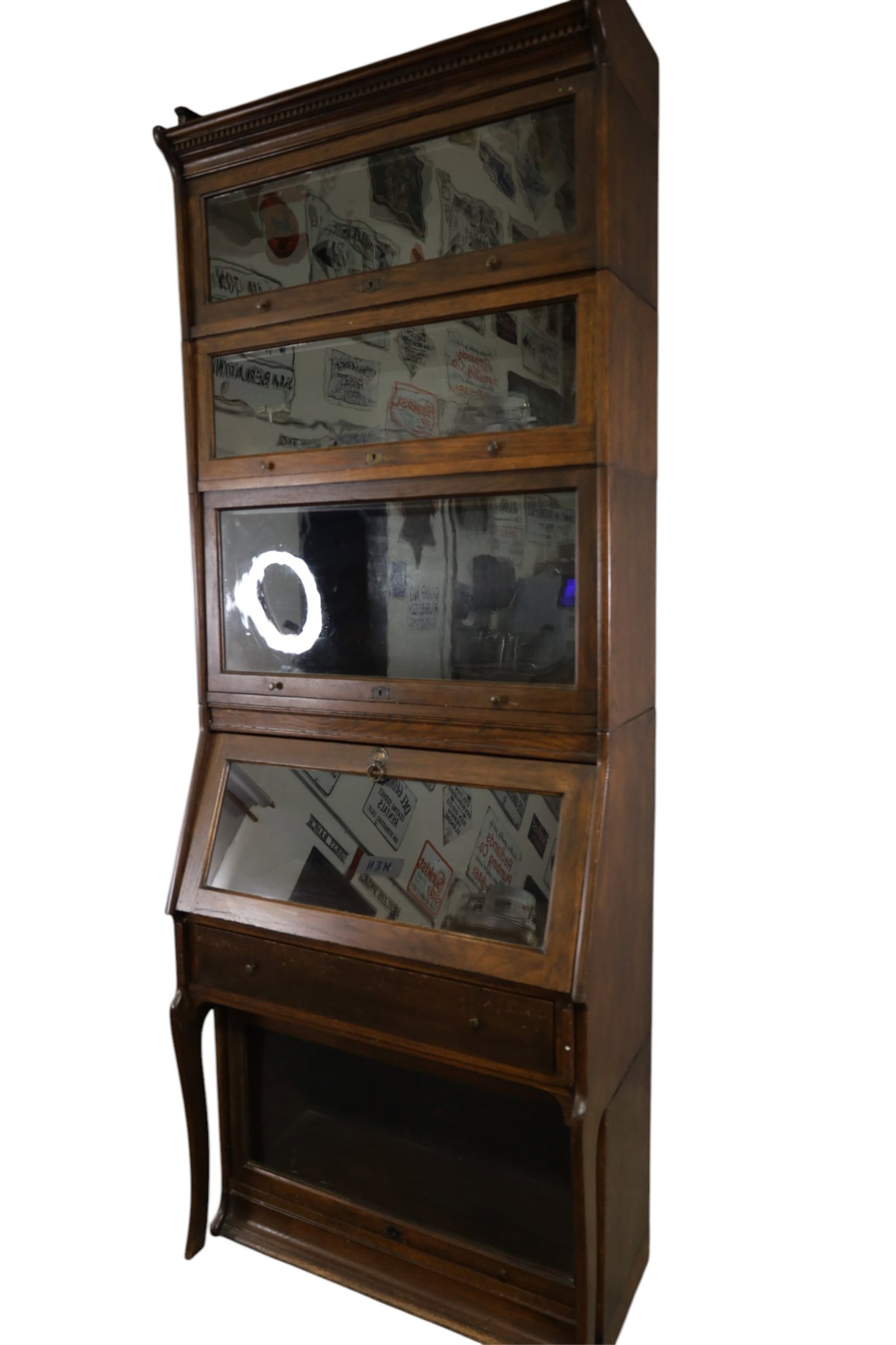 UNUSUAL LEBUS OAK STACKING BOOKCASE - 3
