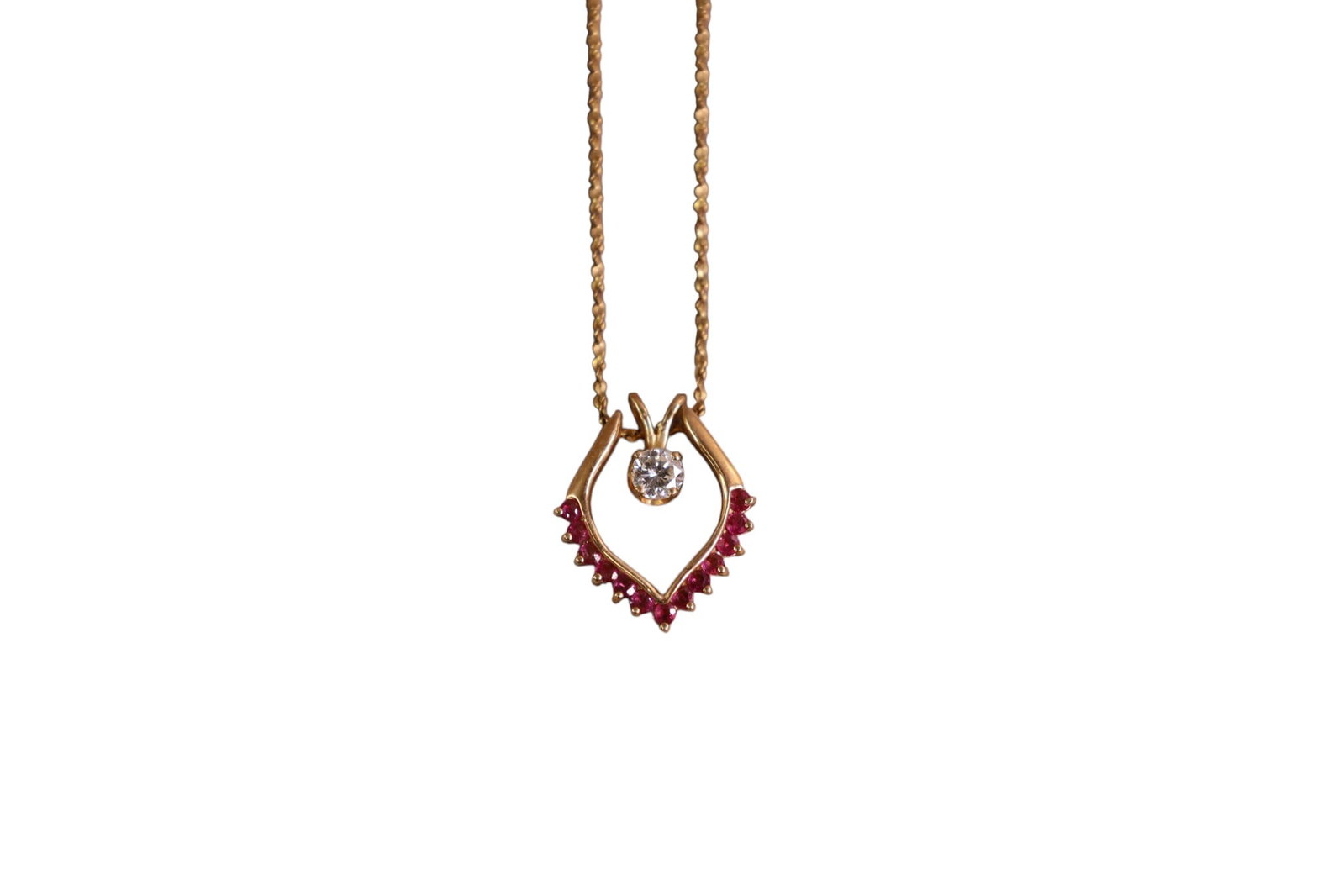 14K GOLD & RUBY NECKLACE - 2