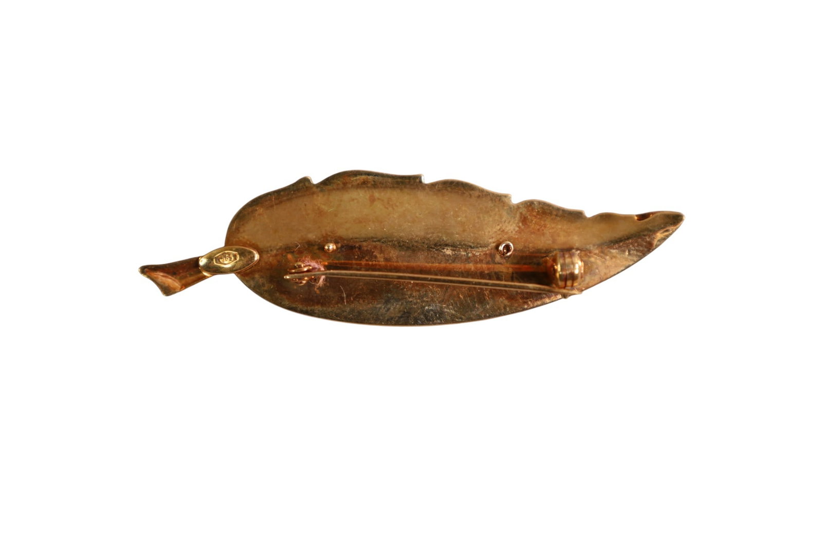 14K GOLD LEAF PIN - 2