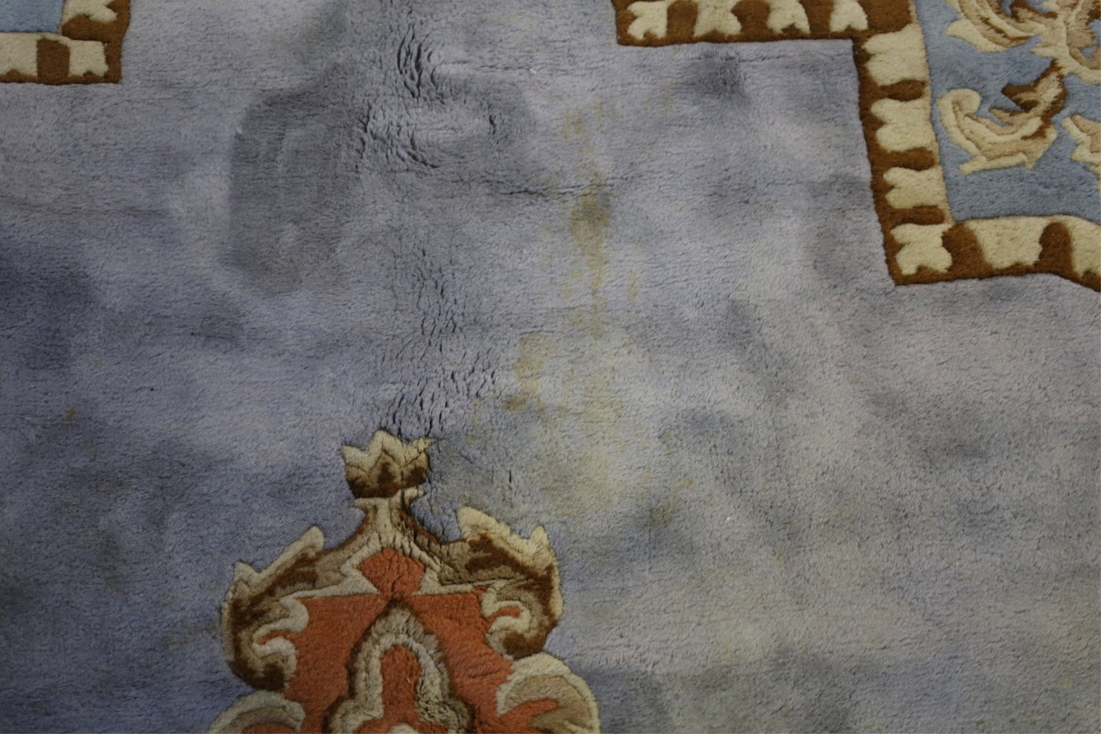APPROX 10' x 14' HANDMADE WOOL RUG - 4