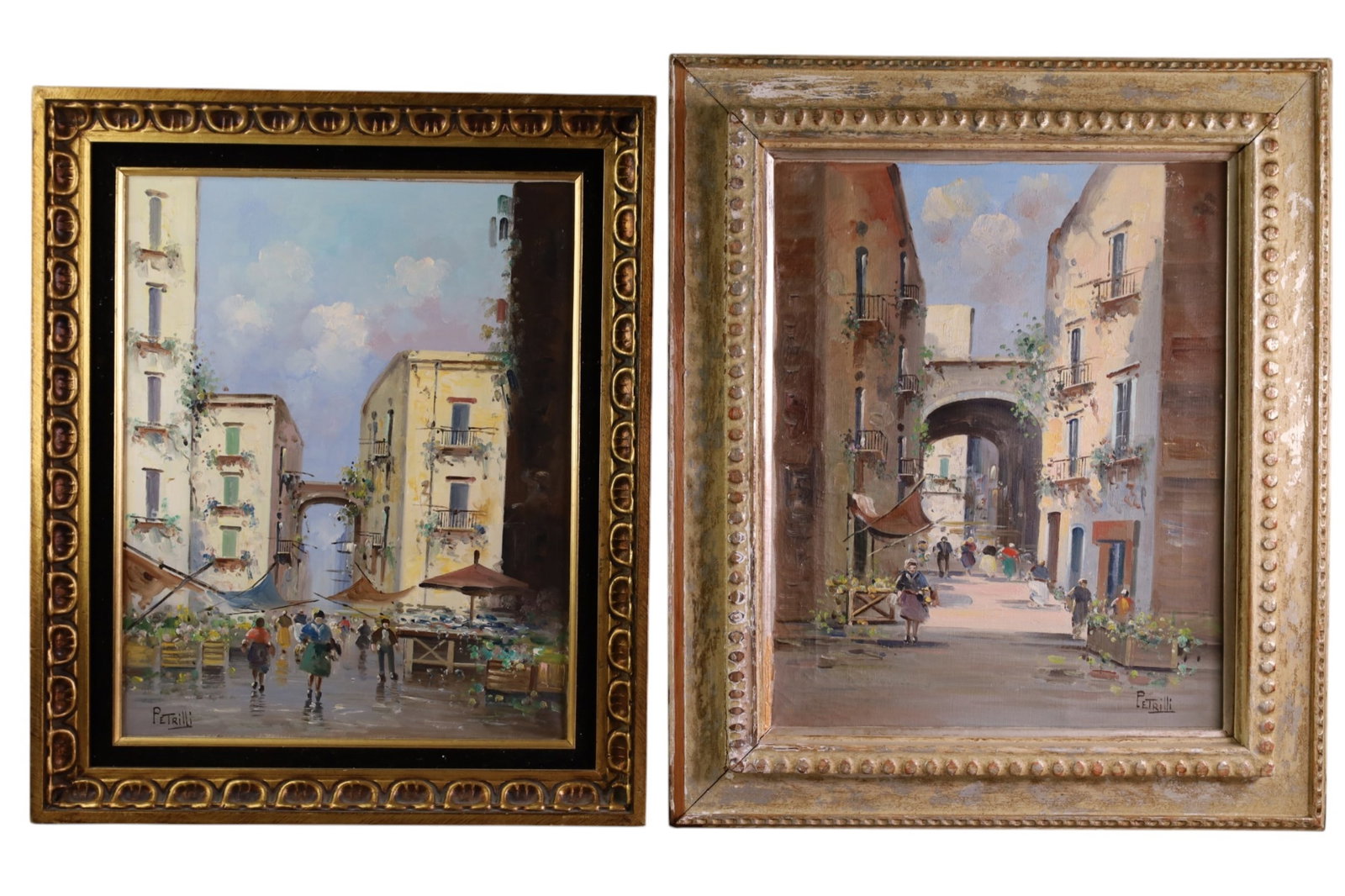 2 ITALIAN STREET SCENE PAINTINGS (1 of 4)