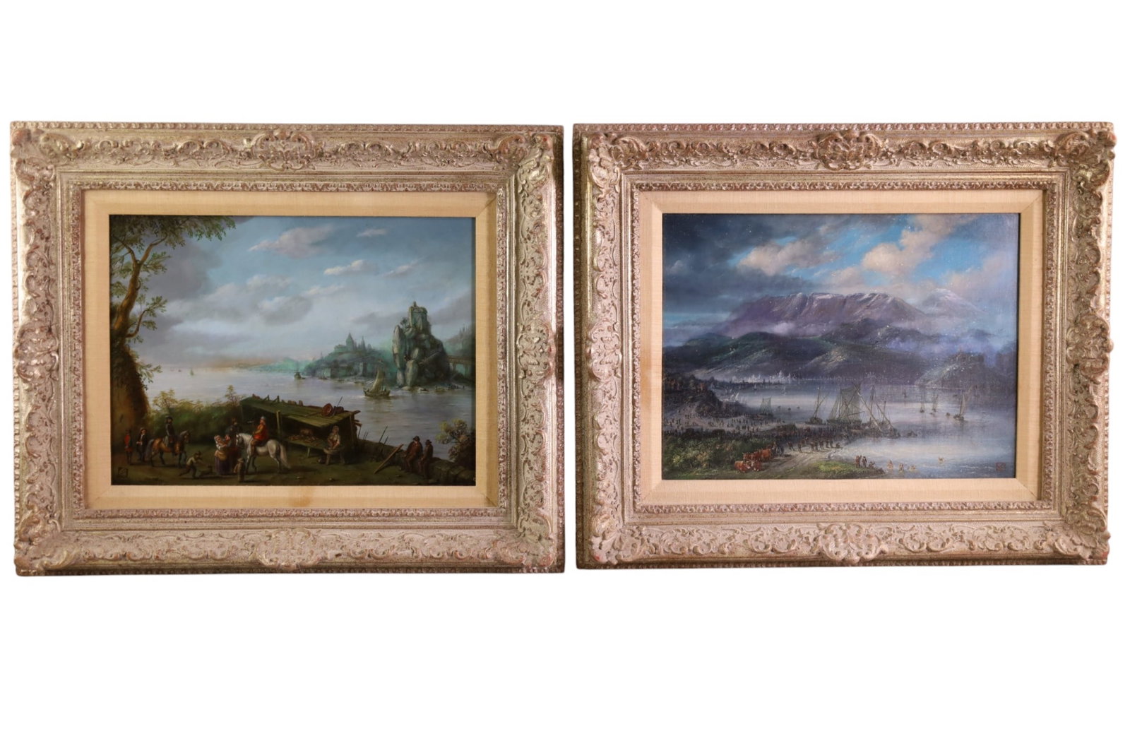 PAIR OF EUROPEAN PAINTINGS (1 of 10)