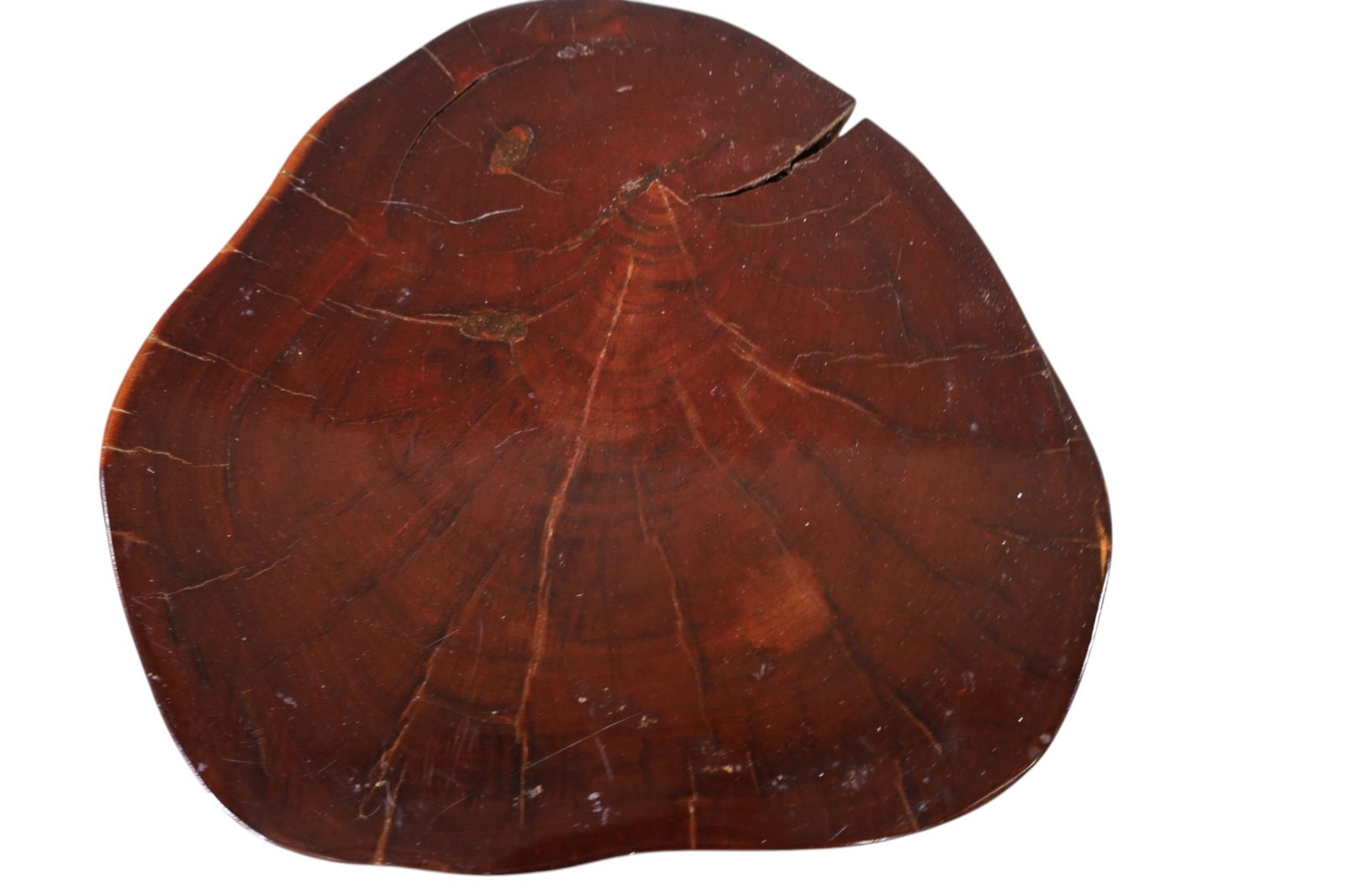WOOD SCULPTURAL SIDE TABLE - 2
