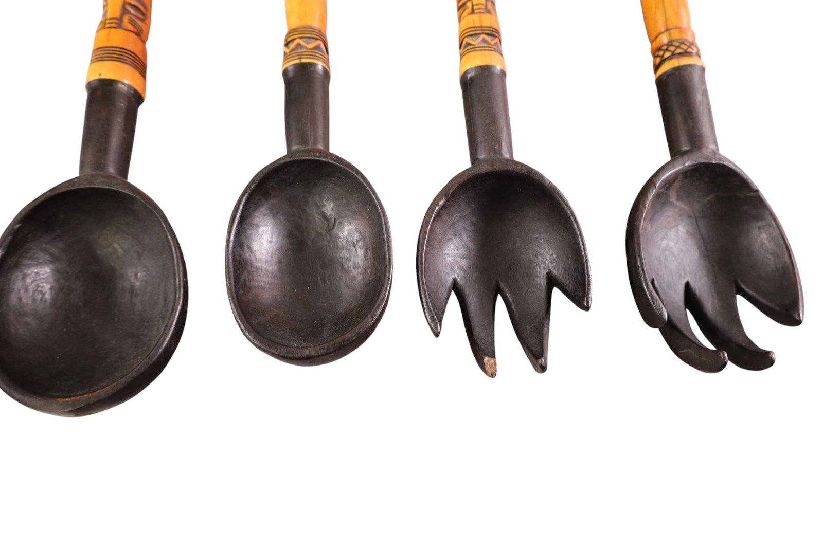 CARVED AFRICAN UTENSILS - 3