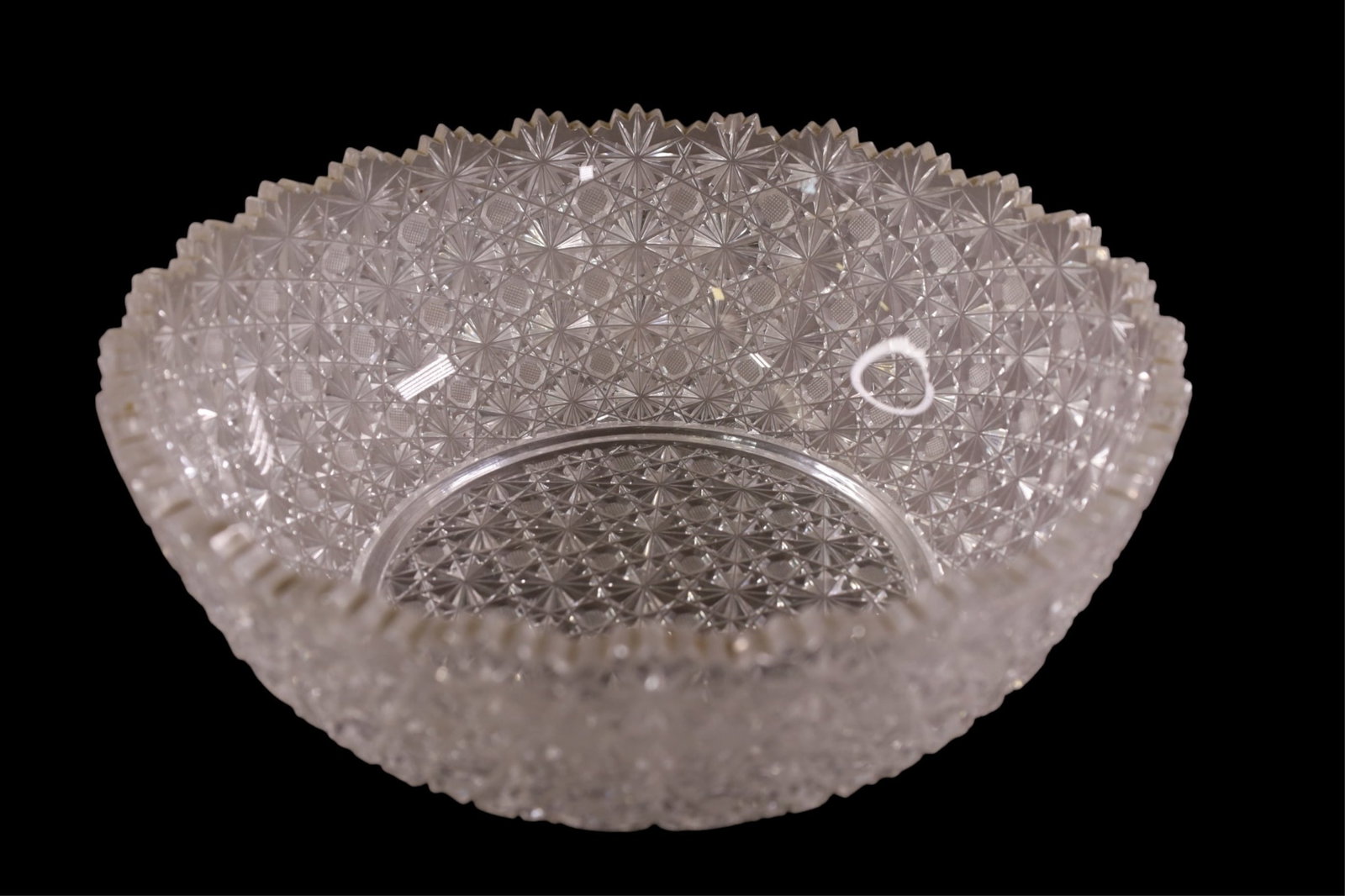 LARGE CUT GLASS CENTER BOWL (1 of 3)