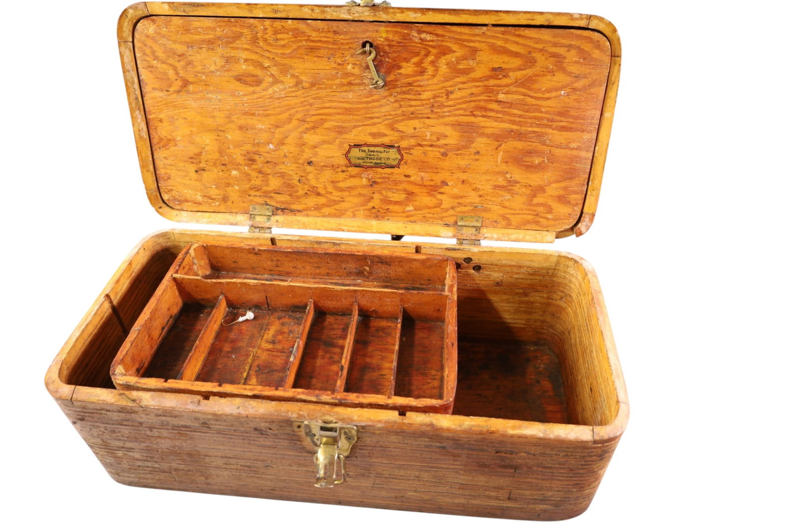 CUSTOM ANTIQUE TOOL OR TACKLE BOX - 2