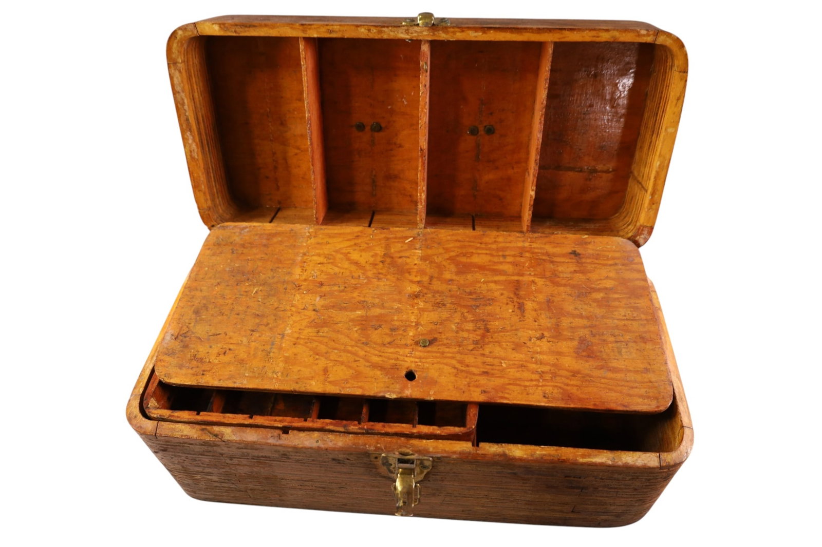 CUSTOM ANTIQUE TOOL OR TACKLE BOX - 4