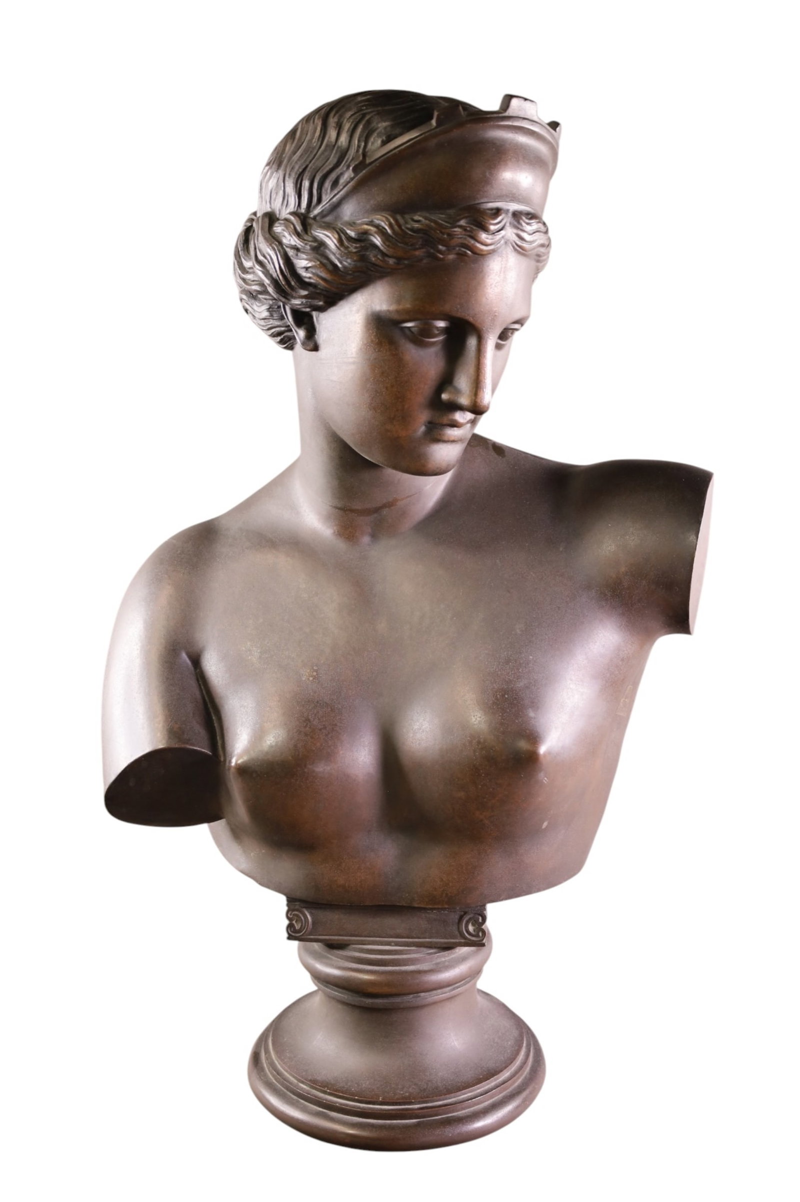 LARGE BRONZE NUDE BUST (1 of 4)