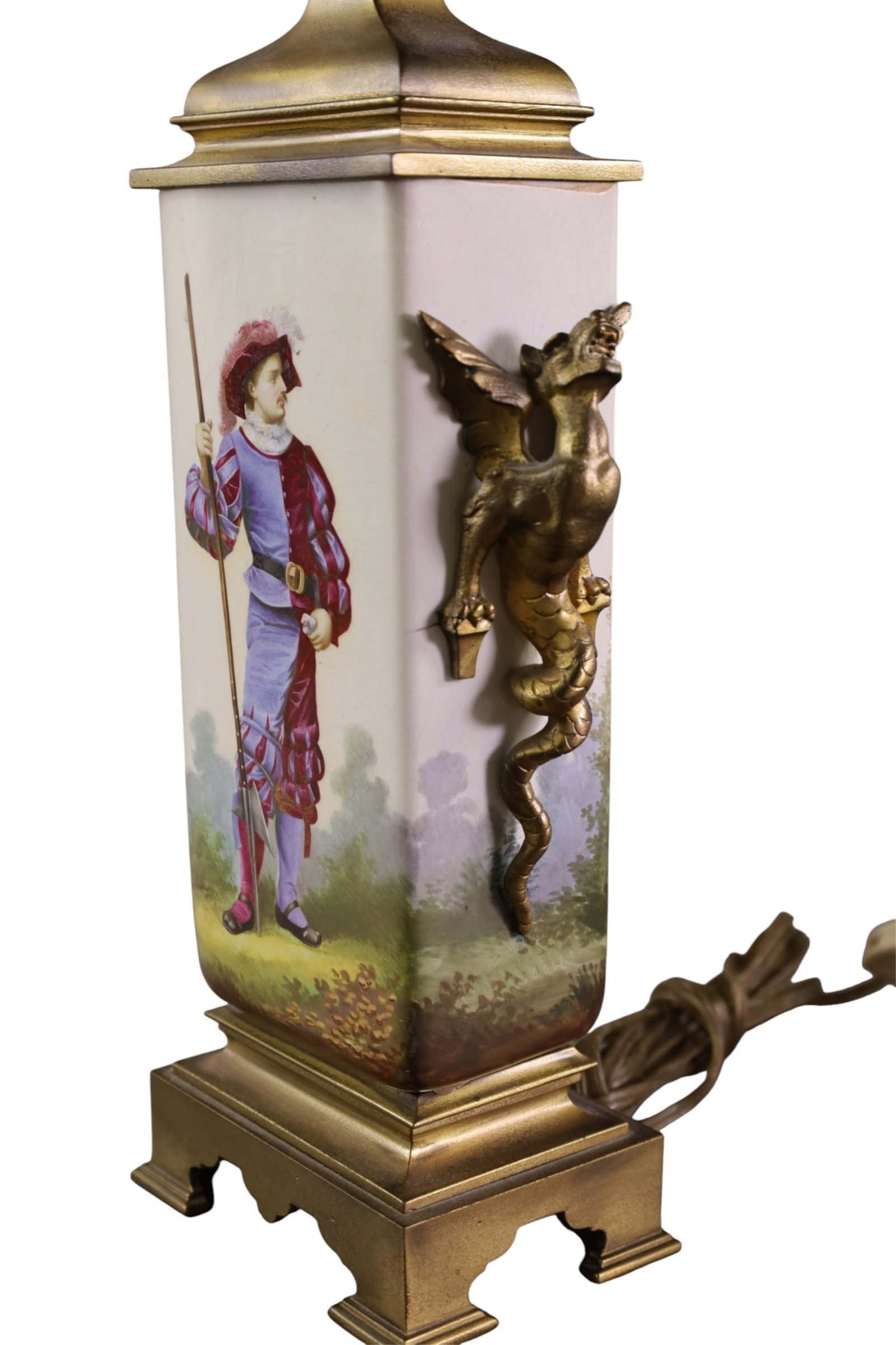 HAND PAINTED PORCELAIN TABLE LAMP - 5