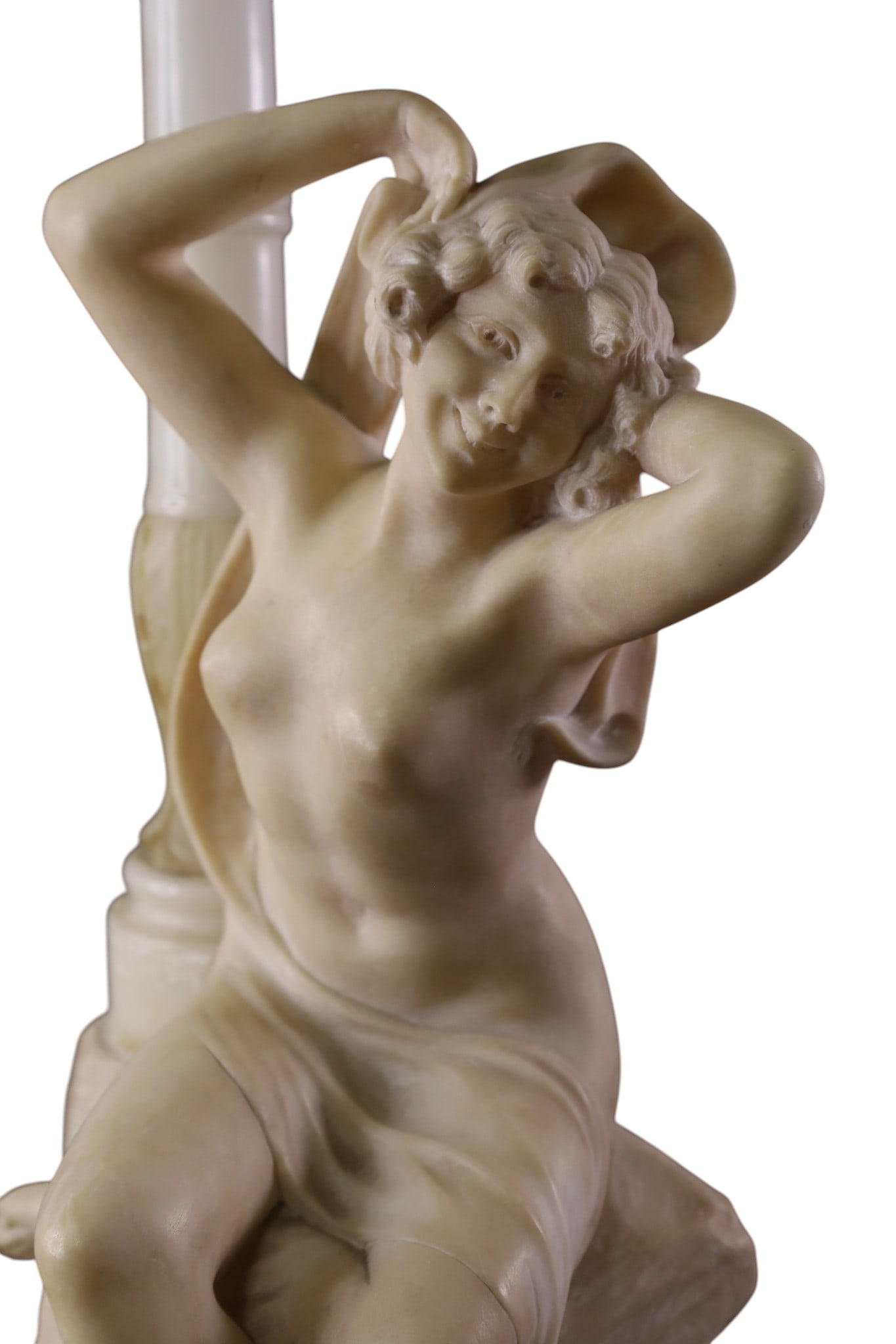ALABASTER FIGURAL LAMP - 2