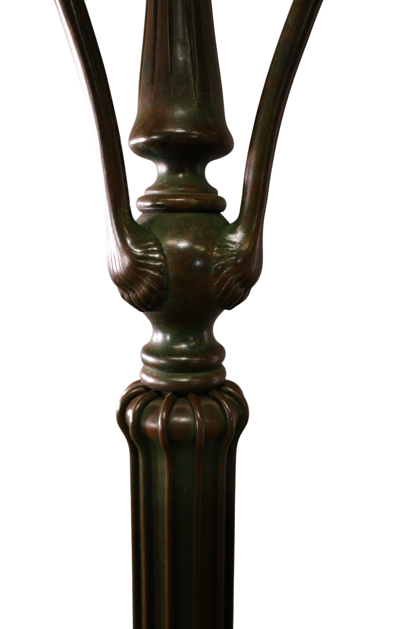 BUFFALO STUDIOS BRONZE & LEADED GLASS FLOOR LAMP - 9