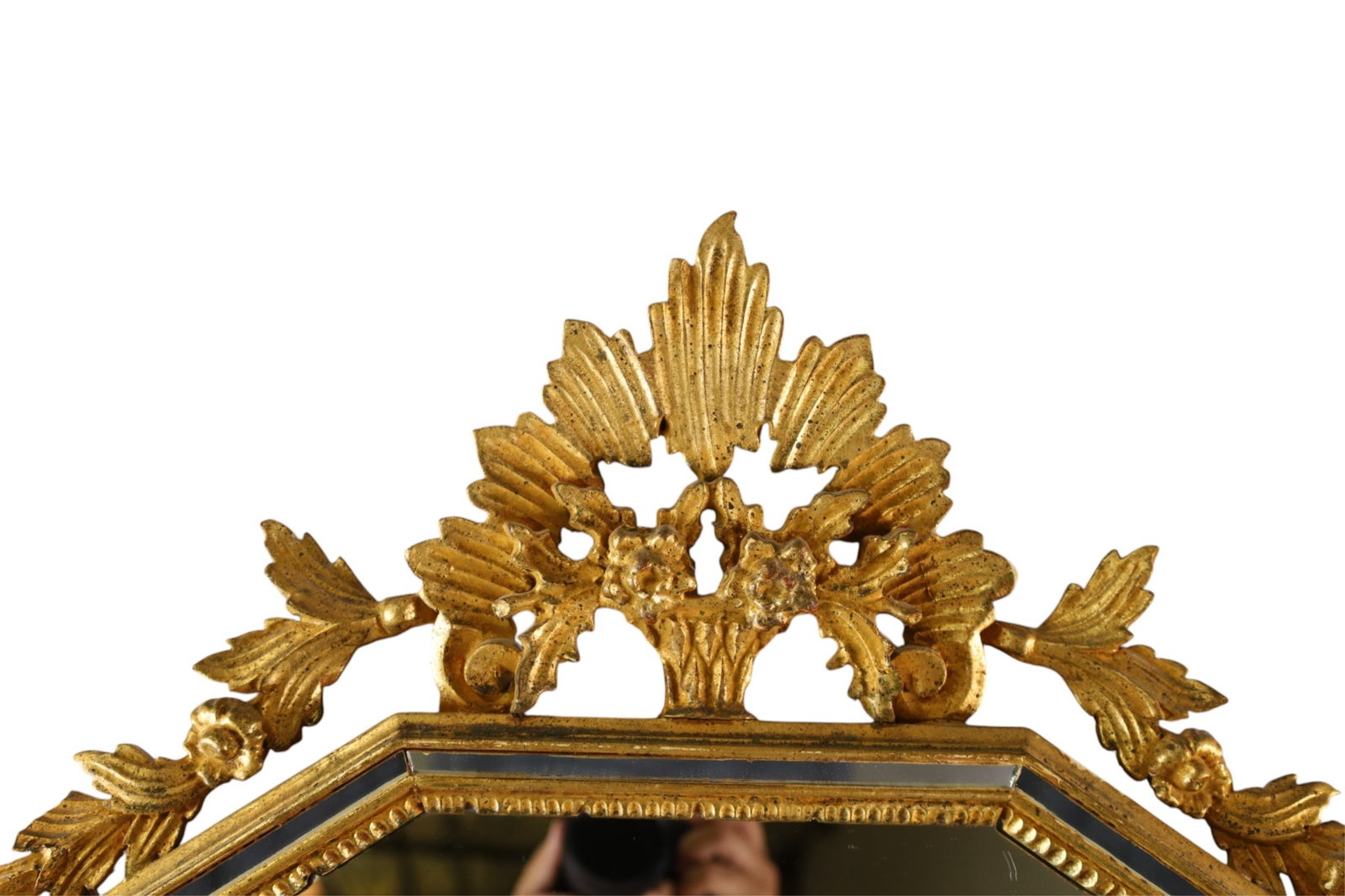 GILT WOOD WALL MIRROR - 2
