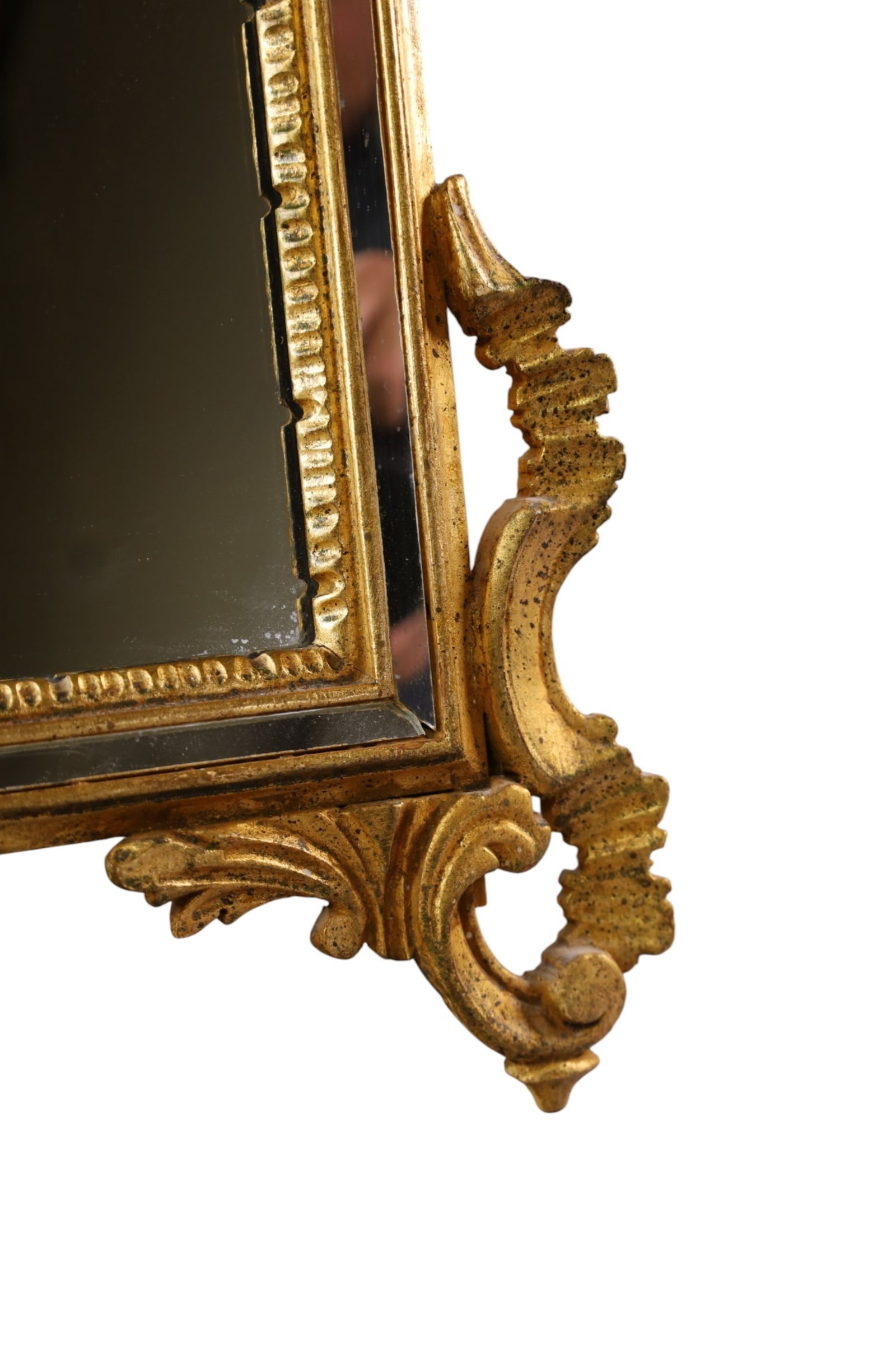 GILT WOOD WALL MIRROR - 3