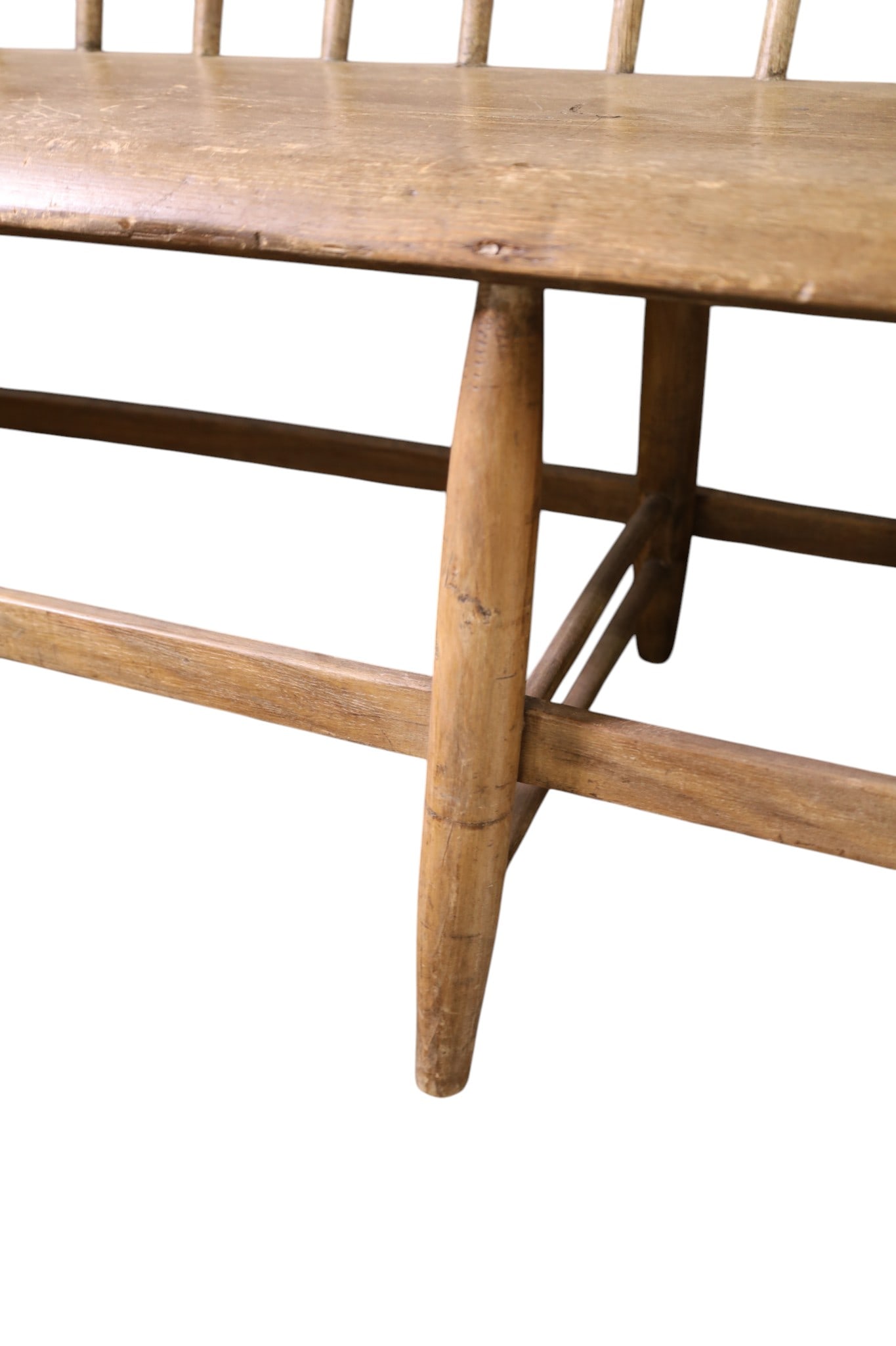 LONG PRIMITIVE PINE BENCH - 3