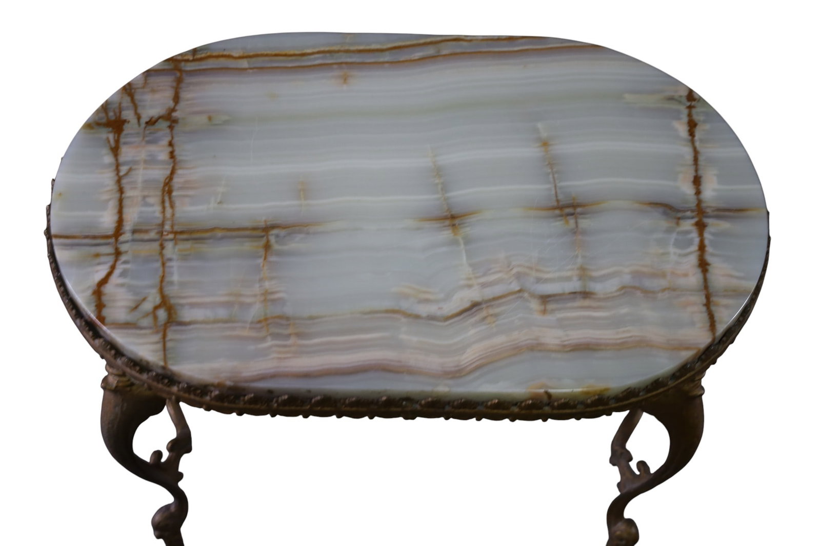 1920'S ONYX TOP SIDE TABLE - 2