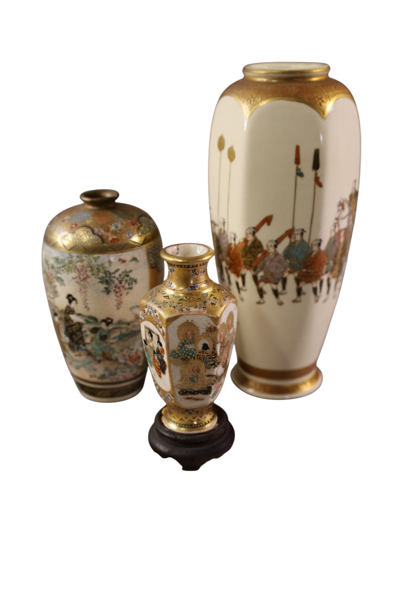 5 SATSUMA VASES - 4