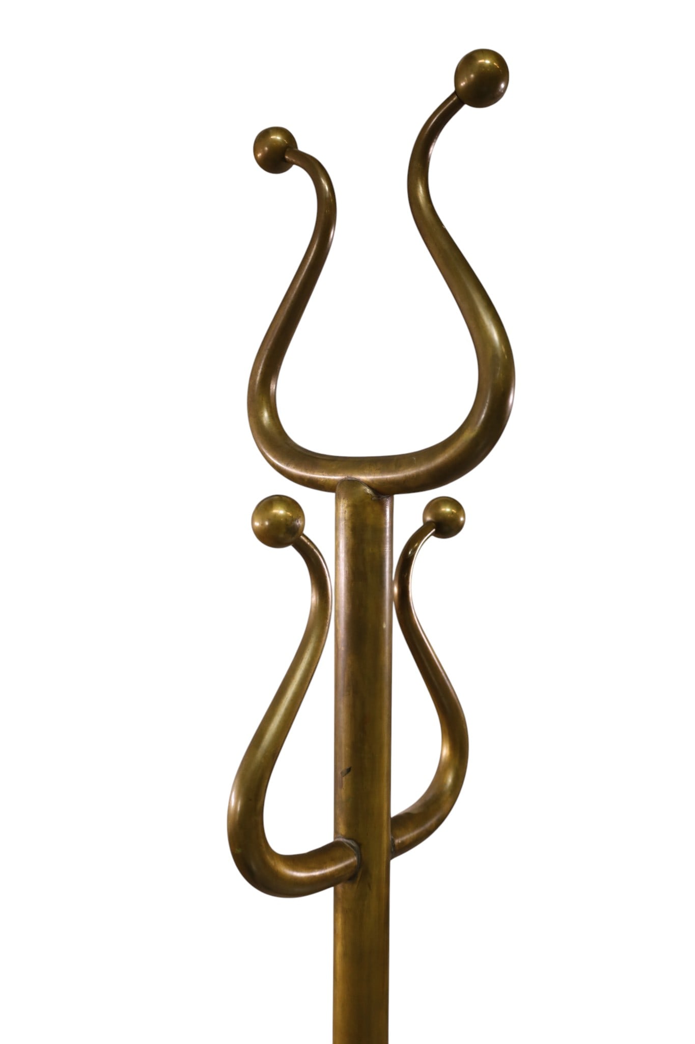 ANTIQUE BRASS HAT RACK - 3