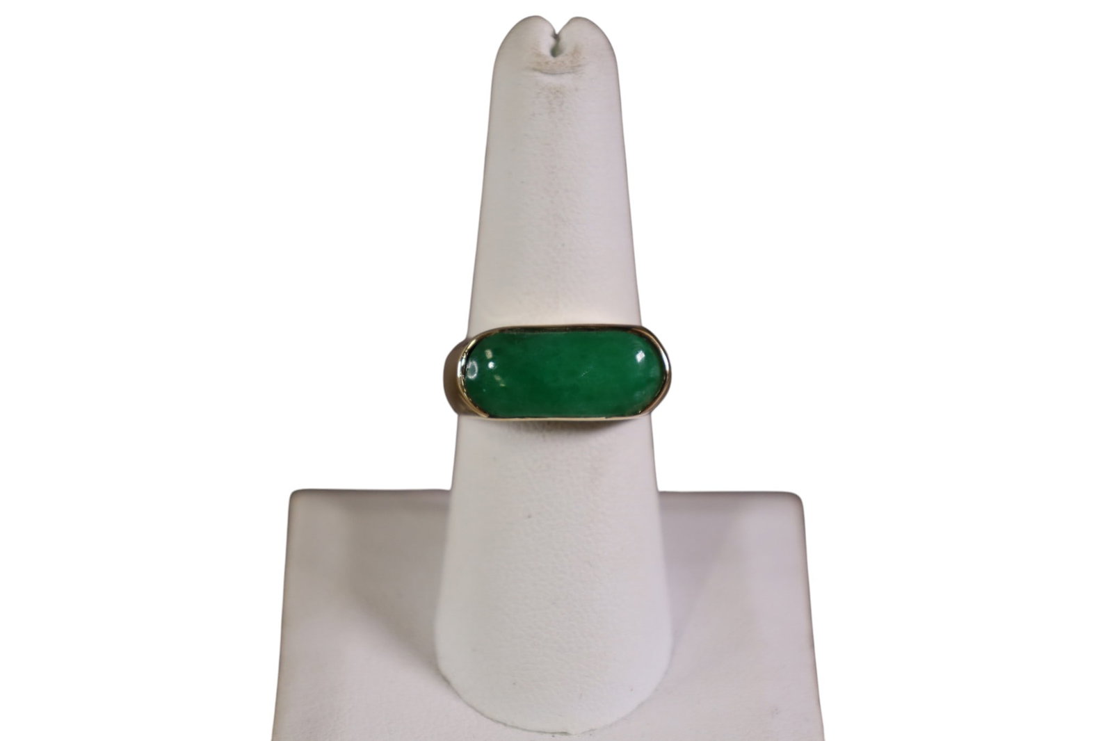 14K GOLD AND JADEITE RING - 2