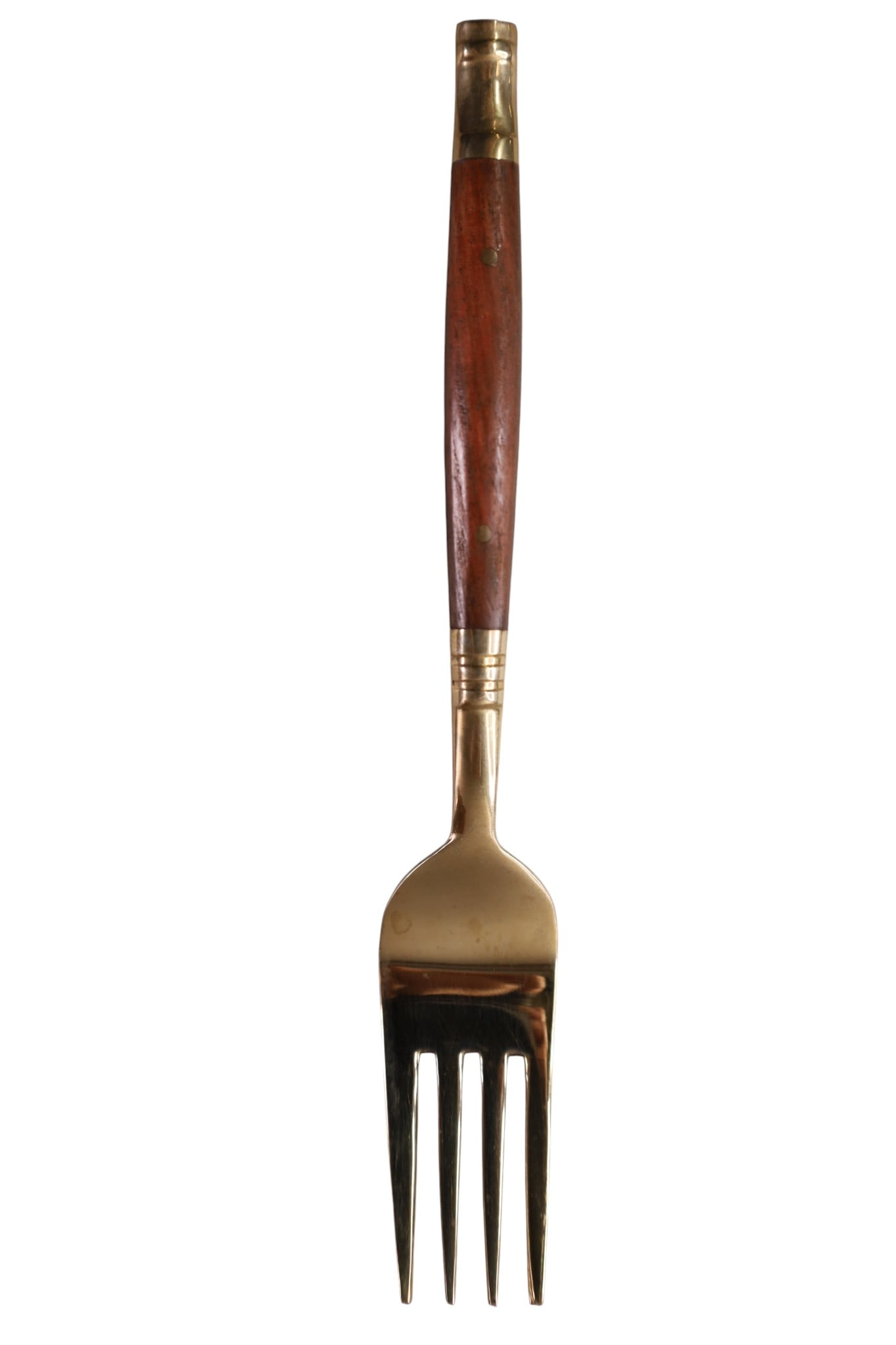 BRASS AND ROSEWOOD FLATWARE SET - 4