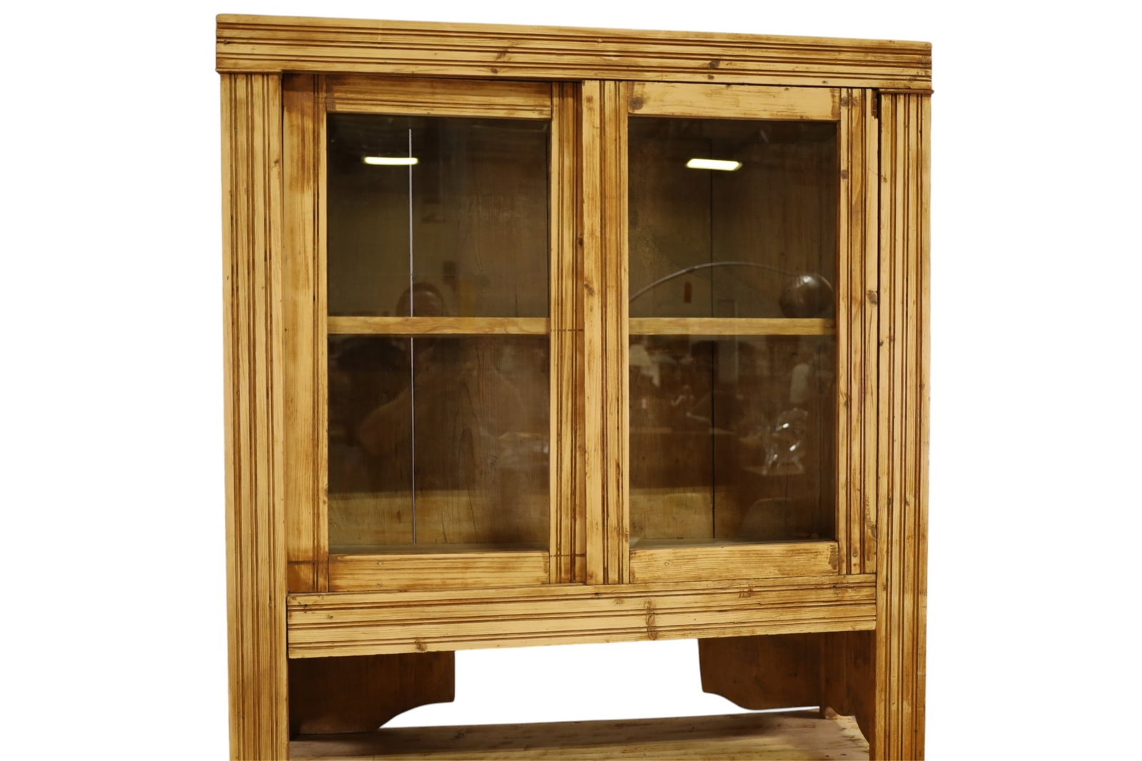 PRIMITIVE PINE CHINA CABINET - 2