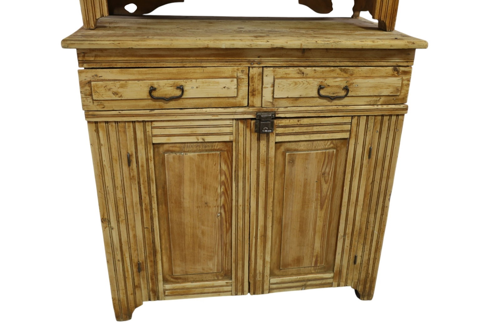 PRIMITIVE PINE CHINA CABINET - 3