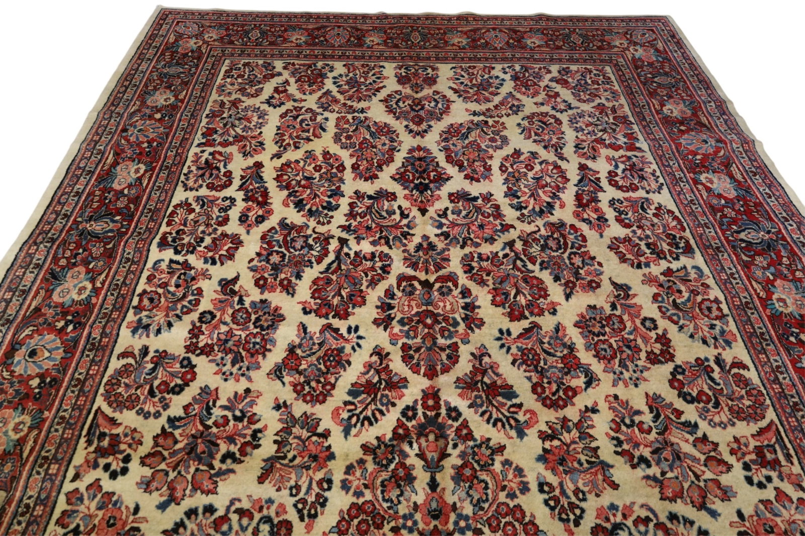 APPROX 16' 9" x 9" HANDMADE WOOL RUG - 2