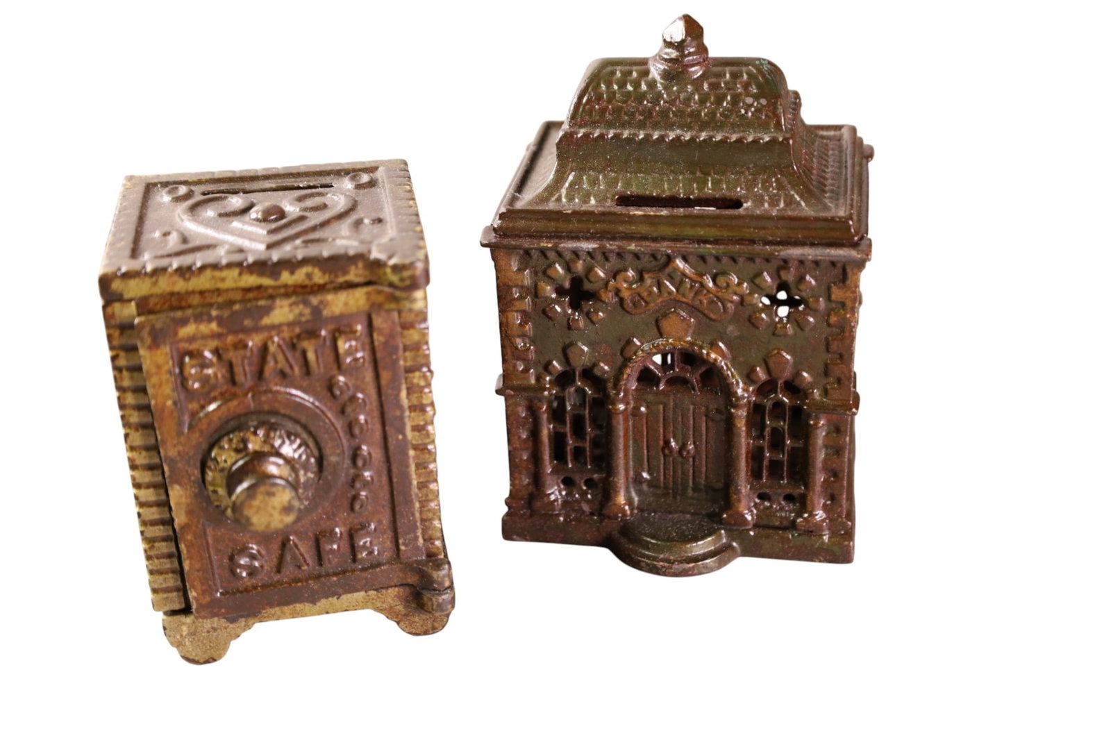 6 ANTIQUE BANKS - 4