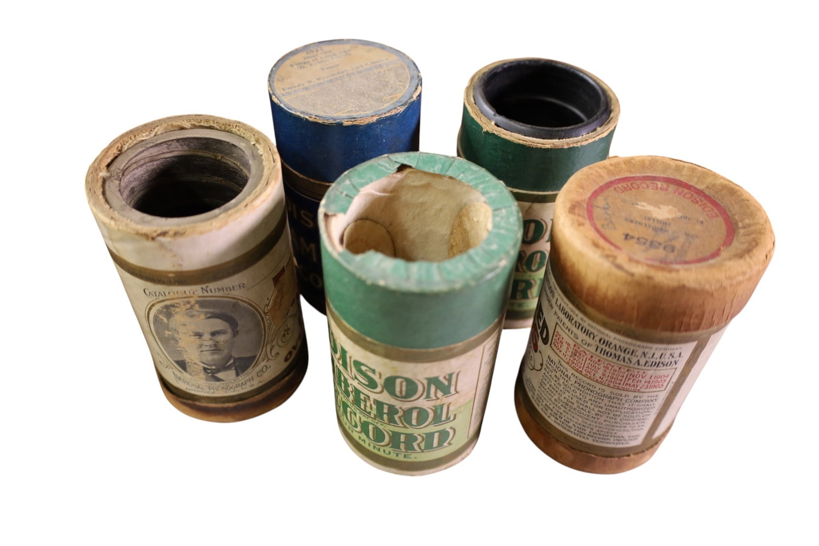 EDISON CYLINDER PLAYER WITH RECORDS - 3