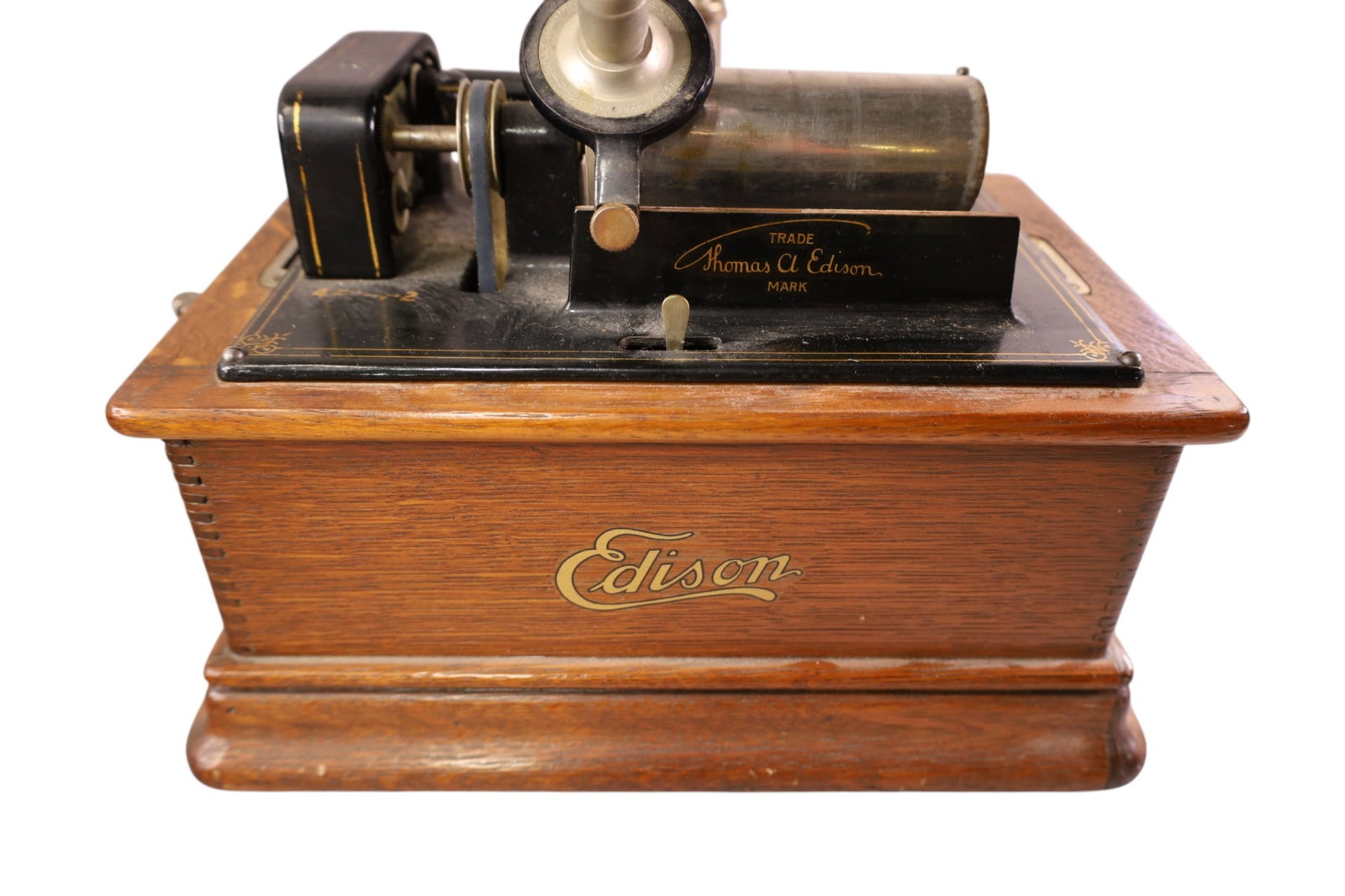 EDISON CYLINDER PLAYER WITH RECORDS - 6
